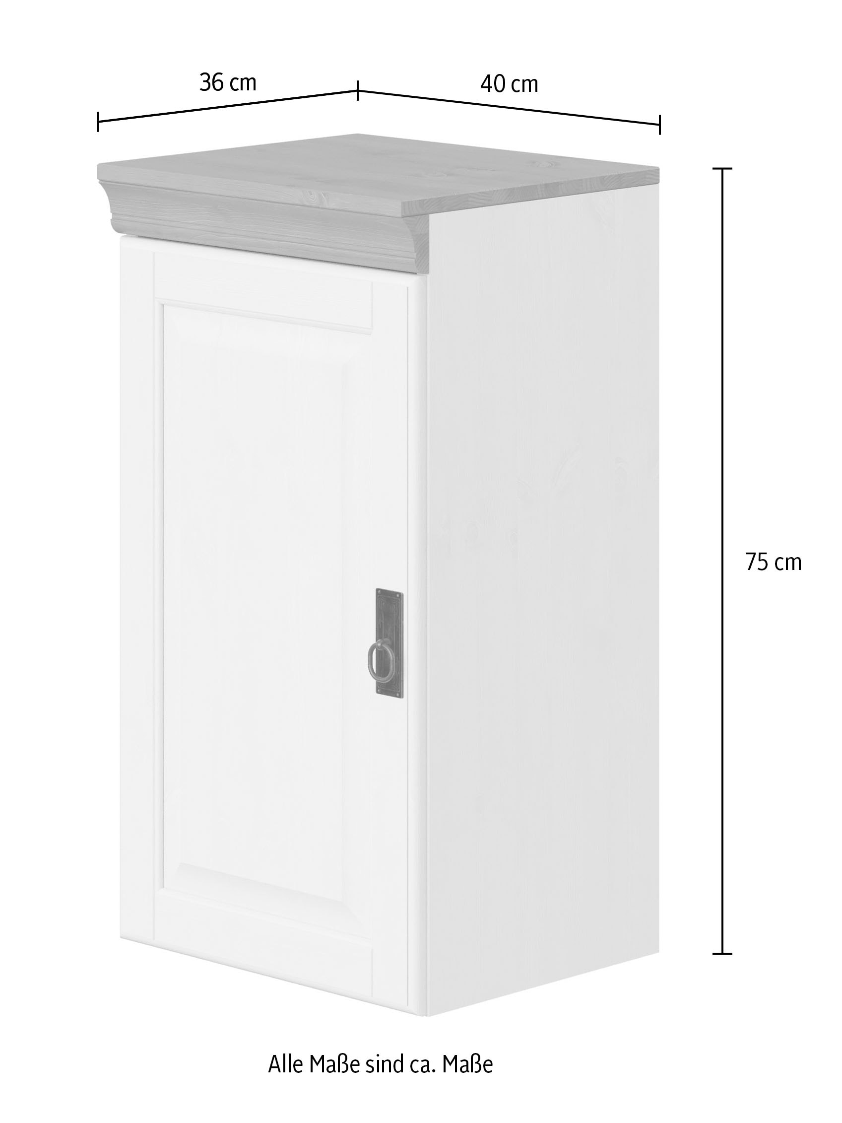 Home affaire Hängeschrank »Rügen«, Breite 40 cm, FSC® zertifiziertes Massivholz, 1 Tür, 1 Einlegeboden