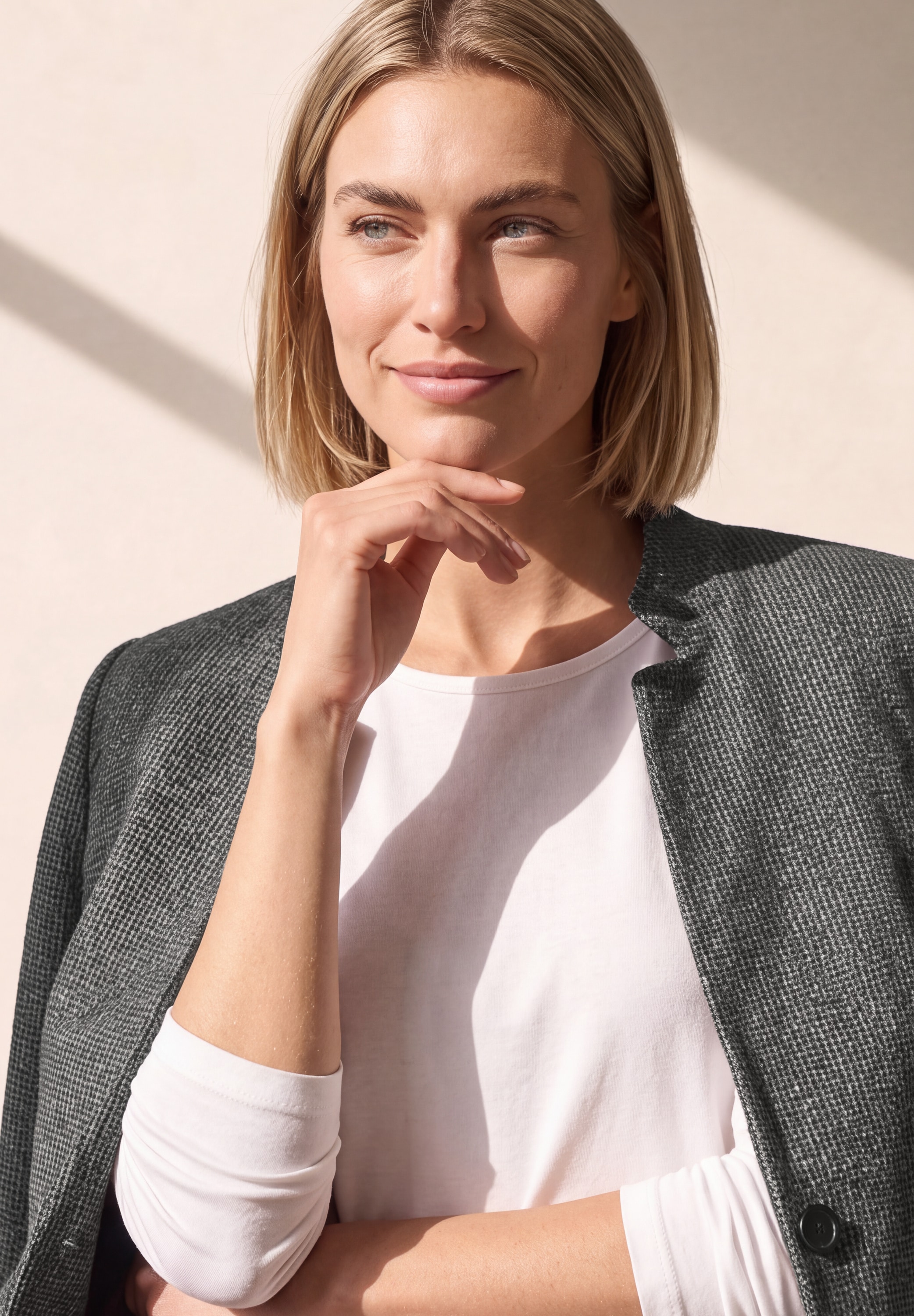 STREET ONE Kurzblazer mit Houndstooth-Muster