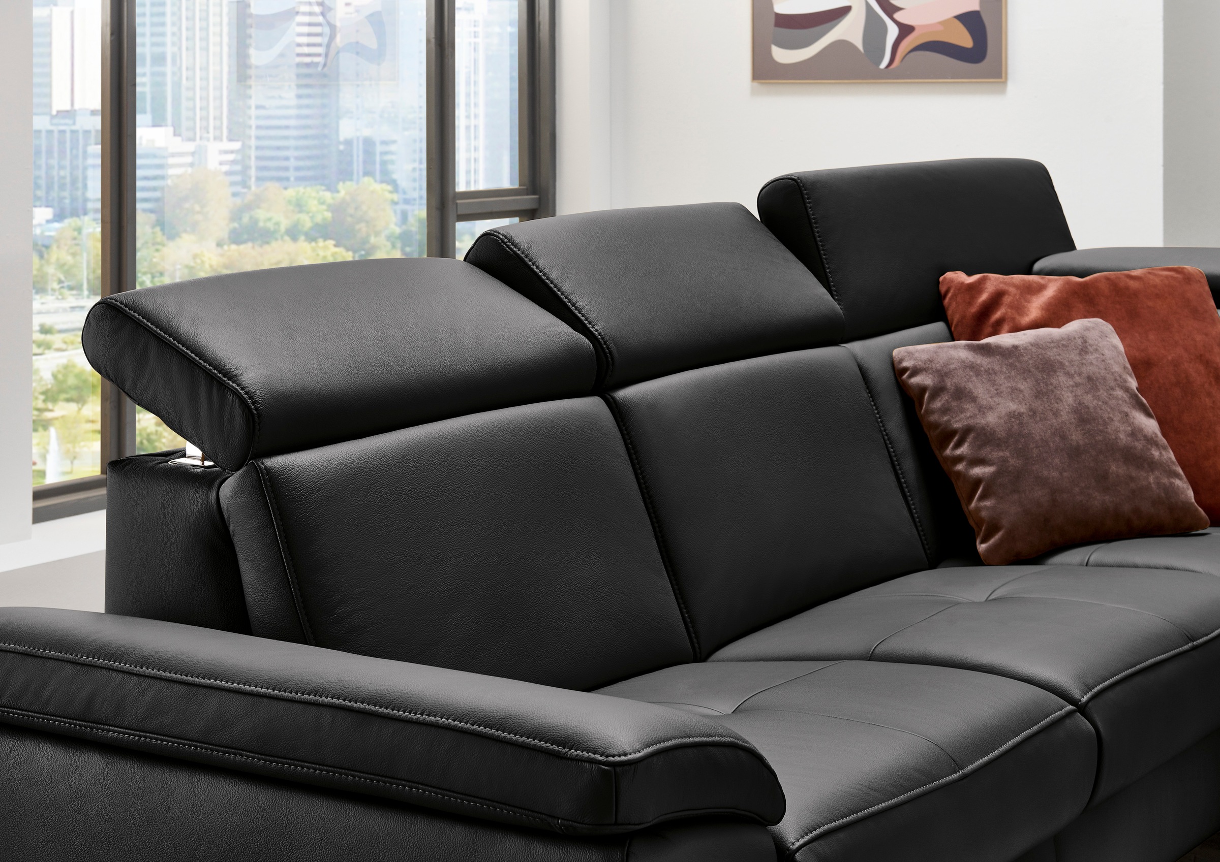 Die PlanBar Ecksofa »PN-EM23166 L-Form«, optional mit Kopfteilverstellung und Stauraum