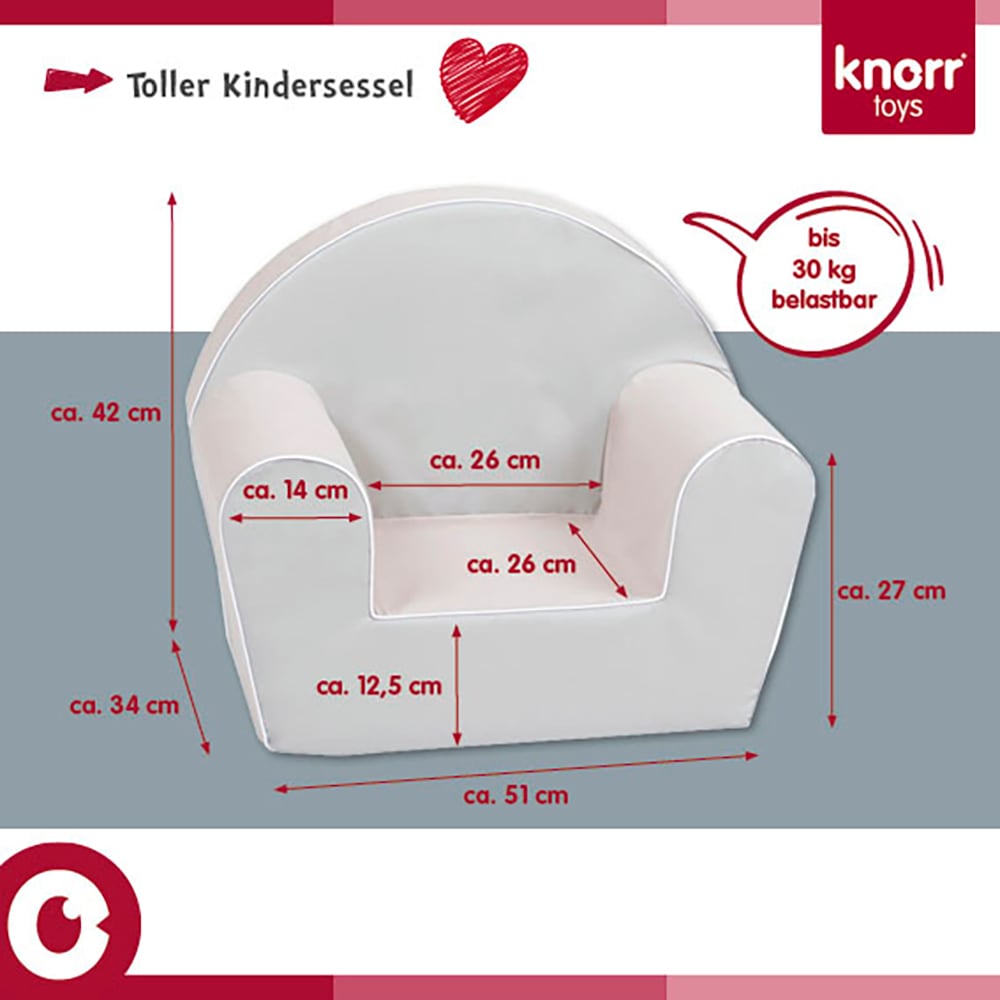 Knorrtoys® Sessel »Einhorn beige«, für Kinder; Made in Europe