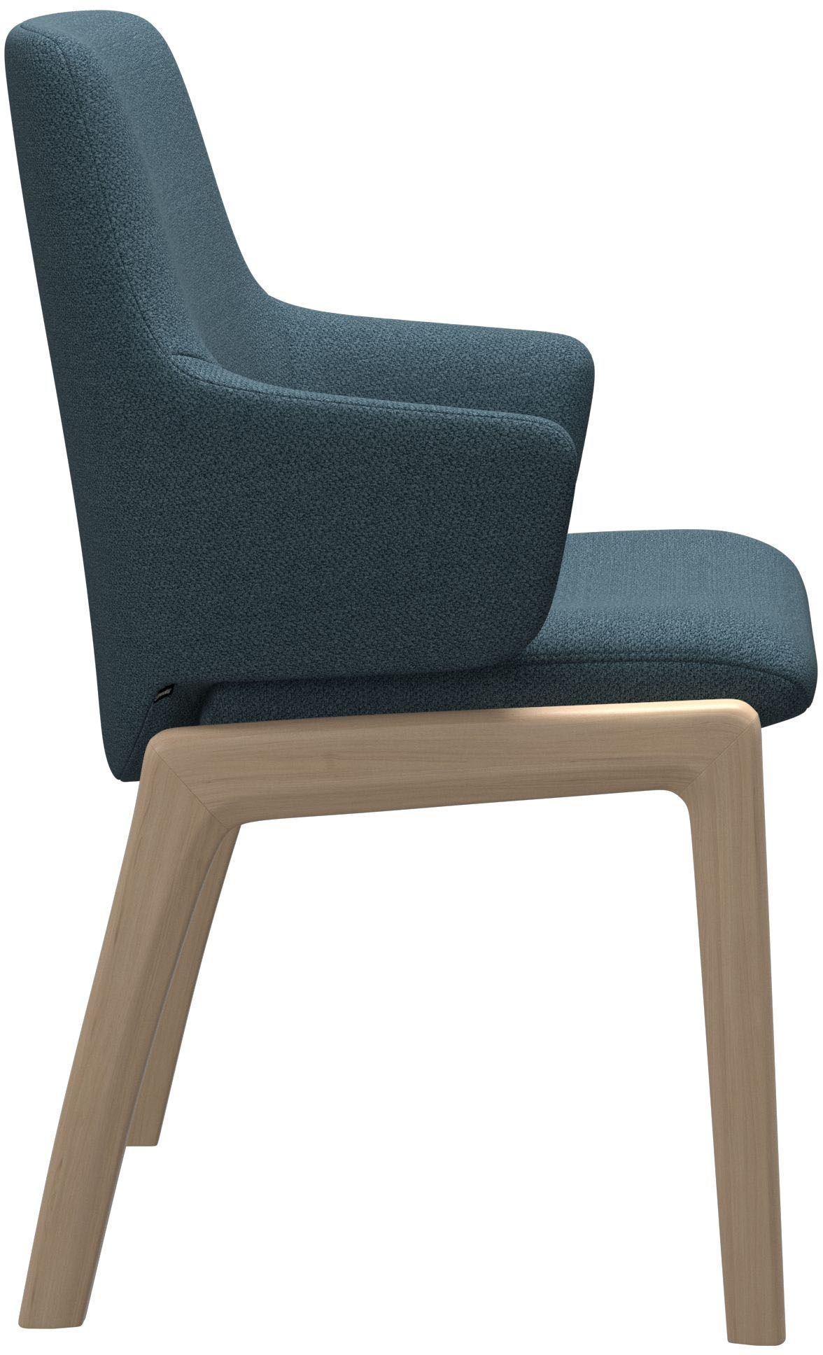 Stressless® Polsterstuhl »Laurel«, ROHLEDER Stoff Q2 FARON, Low Back mit Armlehne, Größe L, abgerundete Beine in Eiche gekalkt
