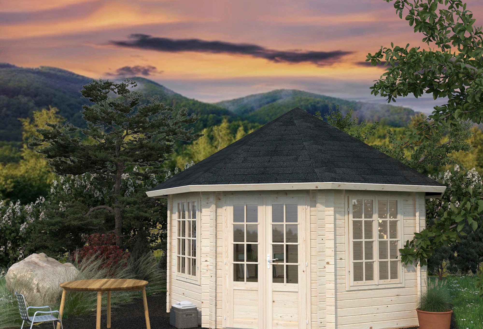 Palmako Gartenhaus »Pavillon Hanna«, transparent