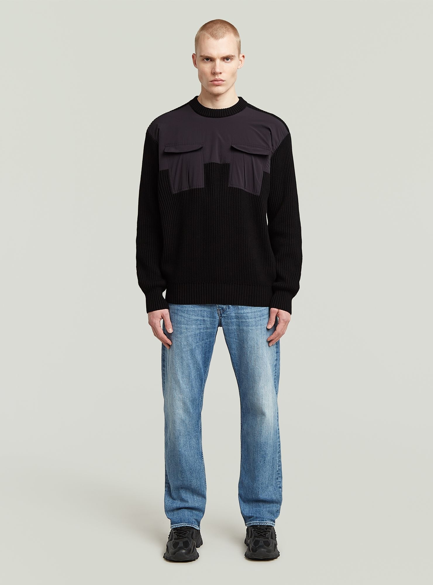 G-STAR Longpullover »Woven Mix Knit Pullover«