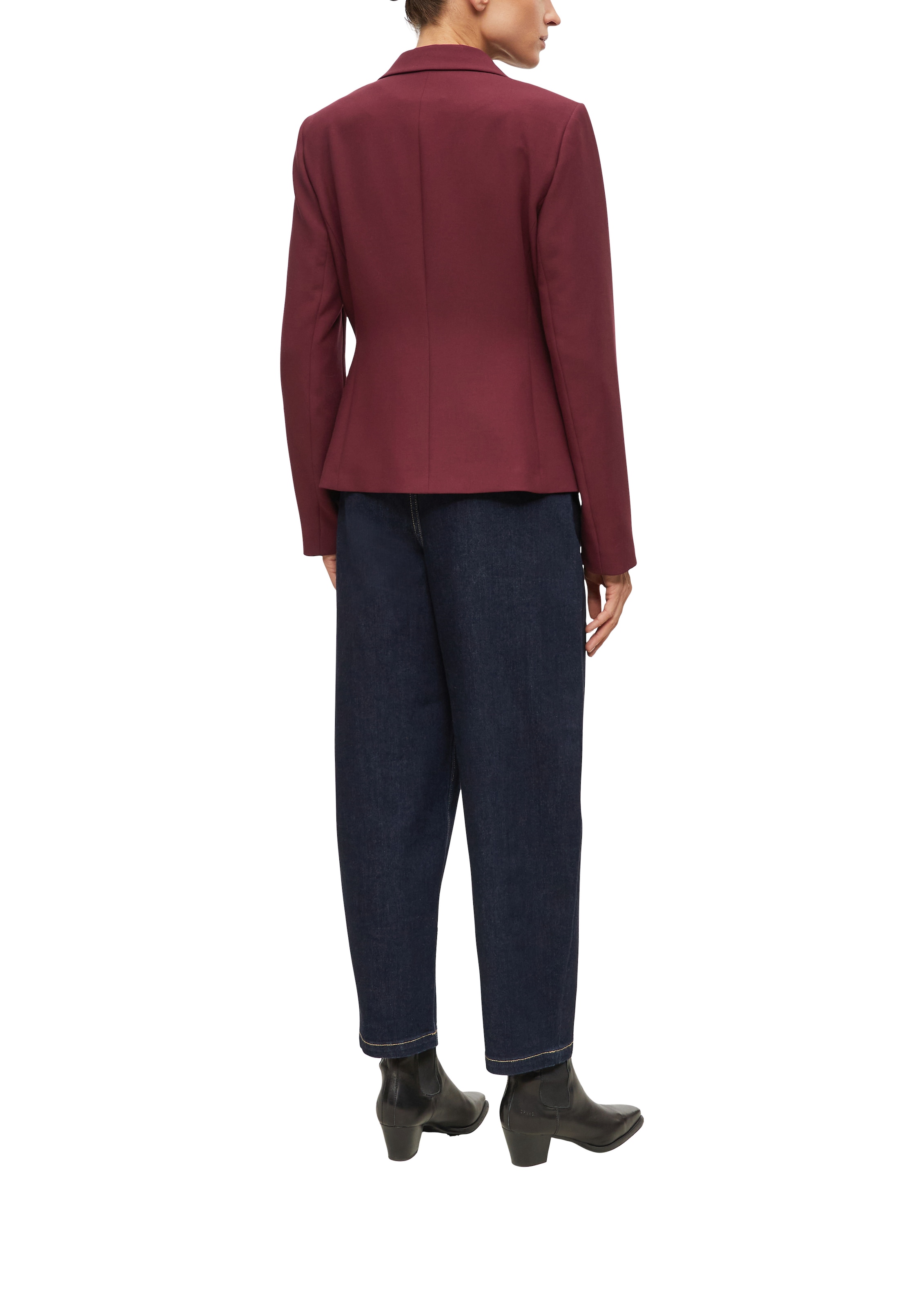 s.Oliver BLACK LABEL Kurzblazer Reverskragen Slim-Fit, Pattentaschen