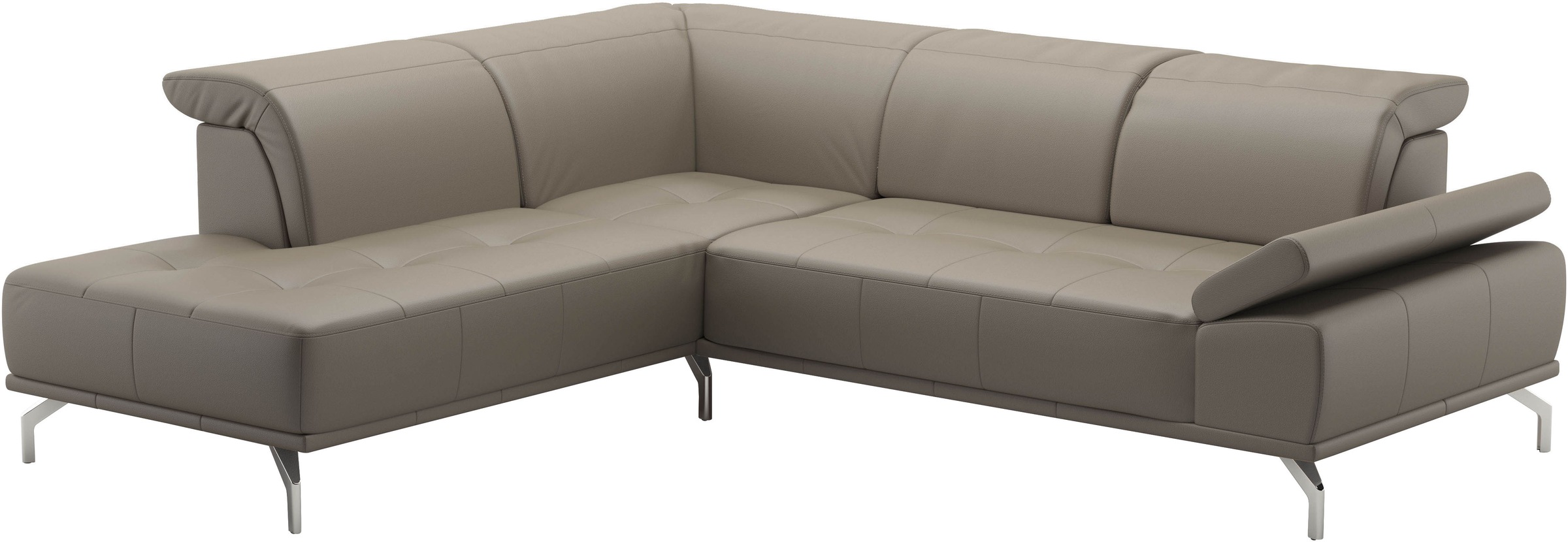 Places of Style Ecksofa »Caluna«, Inkl.Sitztiefenverstellung, wahlweise mit Kopf- und Armteilverstellung
