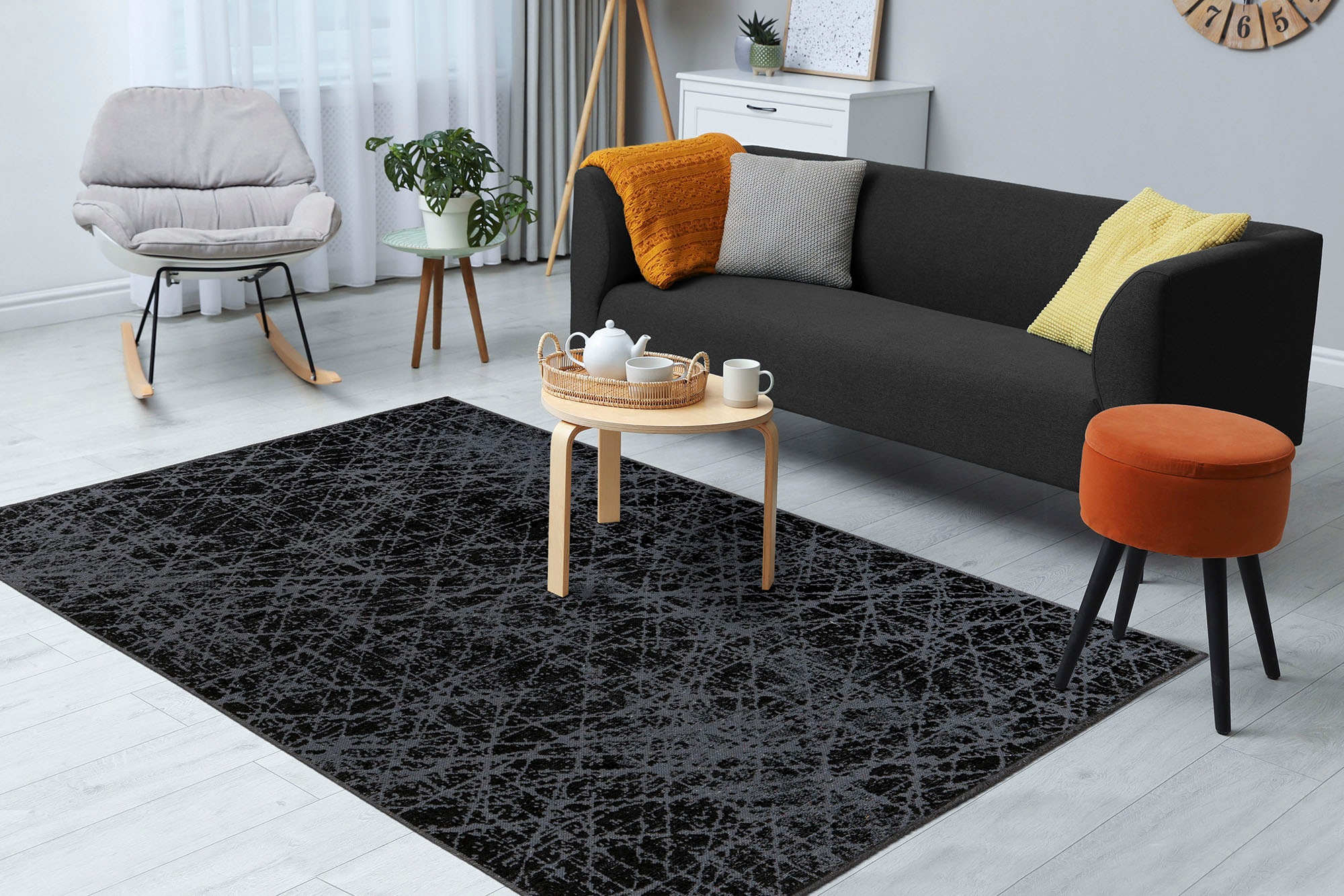 Kayoom Teppich »Kalevi 200«, rechteckig, 8 mm Höhe, Flachgewebe