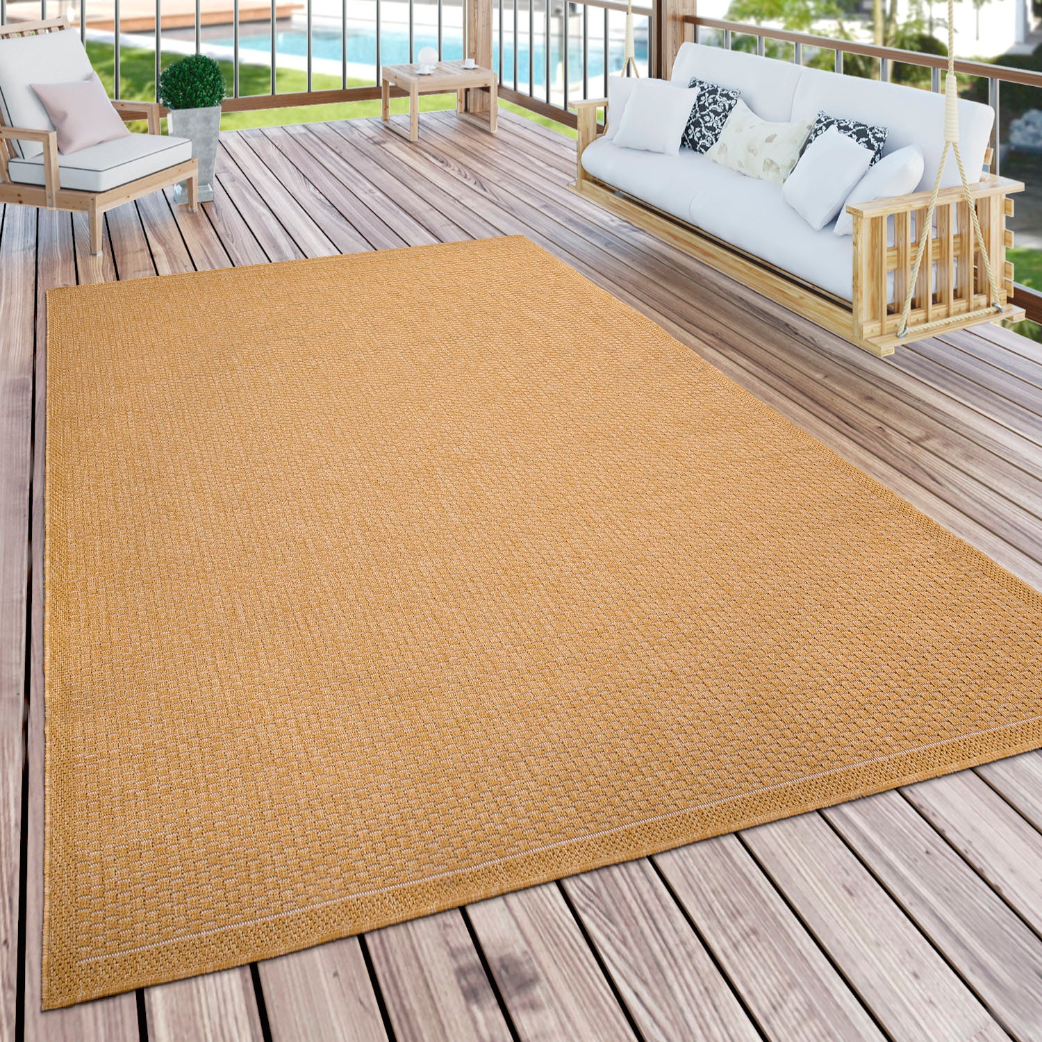 Paco Home Teppich »Timber 125«, rechteckig, 4 mm Höhe, Flachgewebe, Sisal O günstig online kaufen