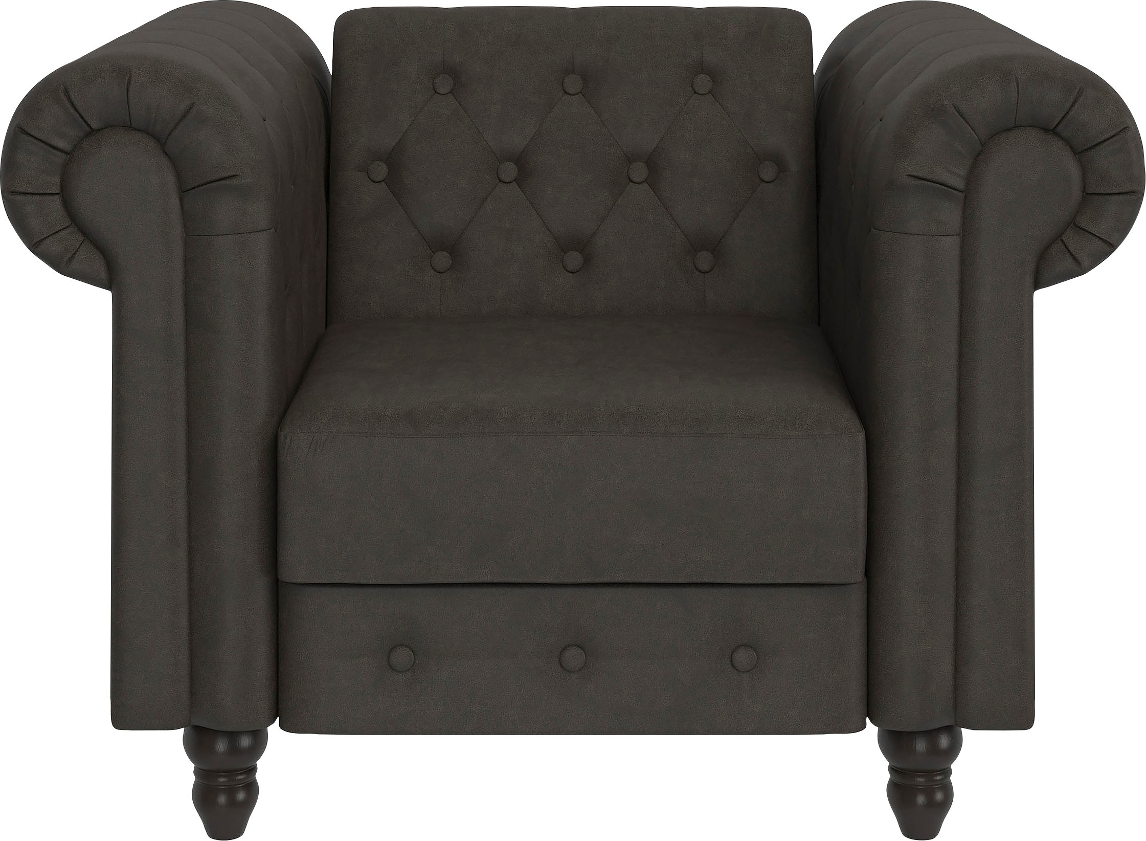 Dorel Home Chesterfield-Sessel »Felix«, mit Rückenlehne 3-fach verstellbar, Beine Massivholz, Sitzhöhe 46 cm