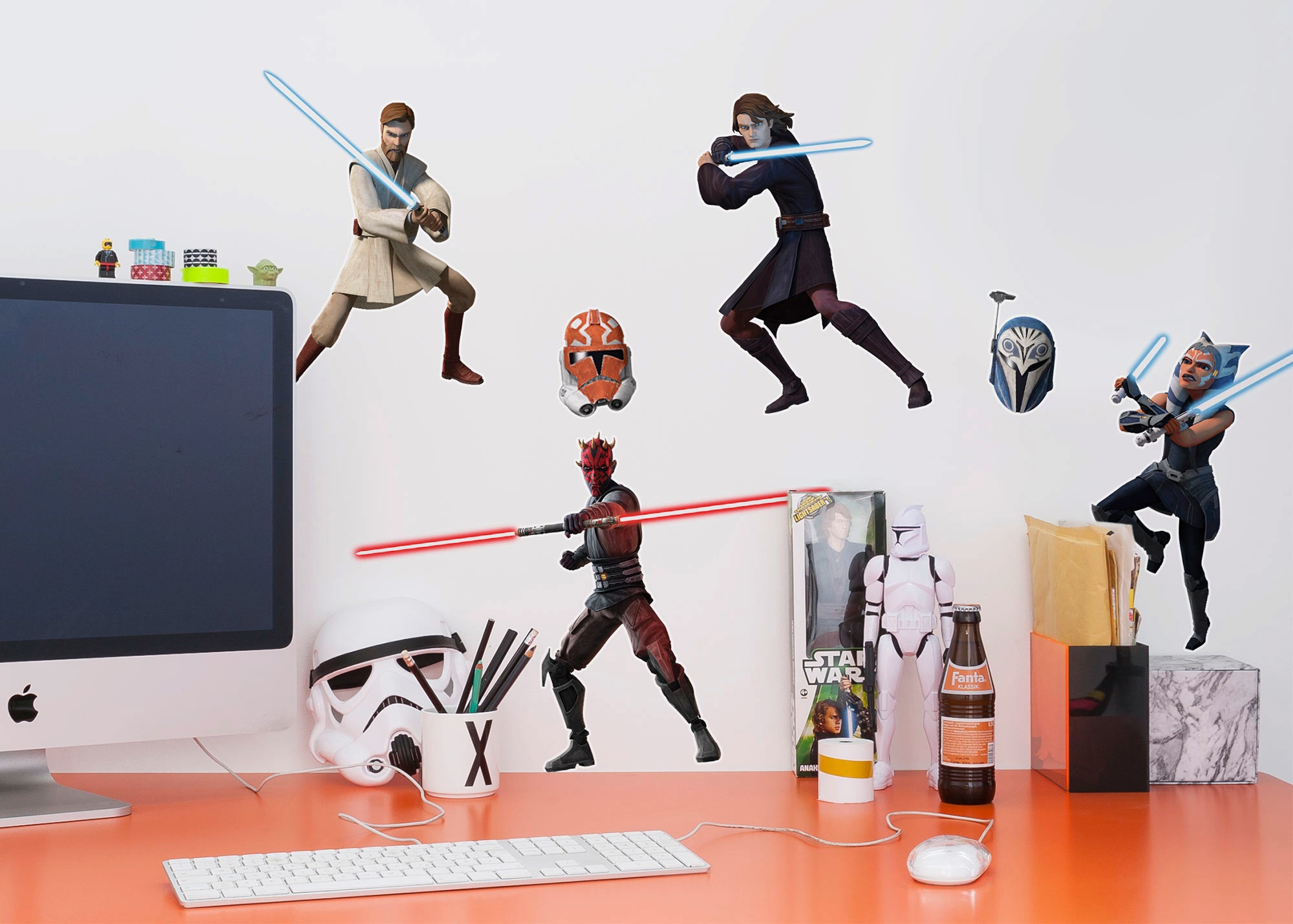 Komar Wandtattoo »Clone Wars Showdown - Größe 100 x 70 cm«, (6 St.), selbstklebend, Wandsticker, Kinderzimmer