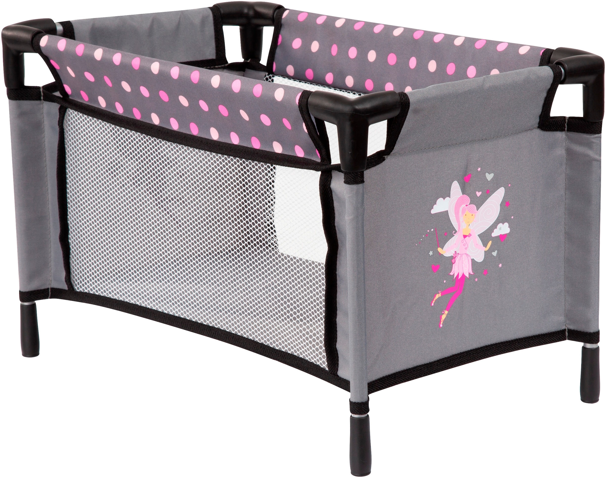 Bayer Puppenbett »Puppen-Reisebett-Set Fee« Schlafsack, Tasche, Teller, Flaschen, Besteck, Fläschchen u. Schnuller