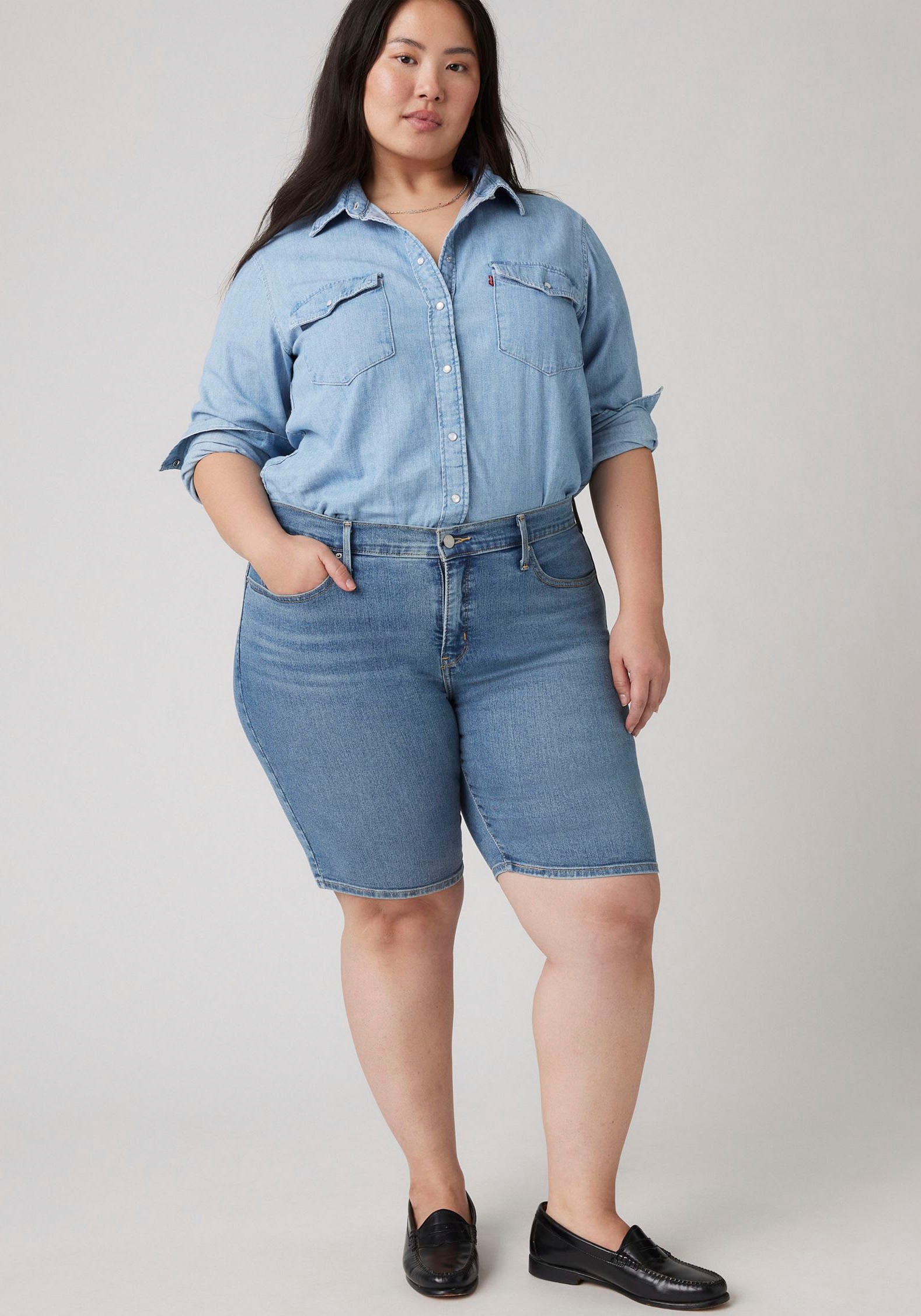 Levi's® Plus Shorts »PL SHAPING BERMUDA DA«  Sommerhose im Five-Pocket Style