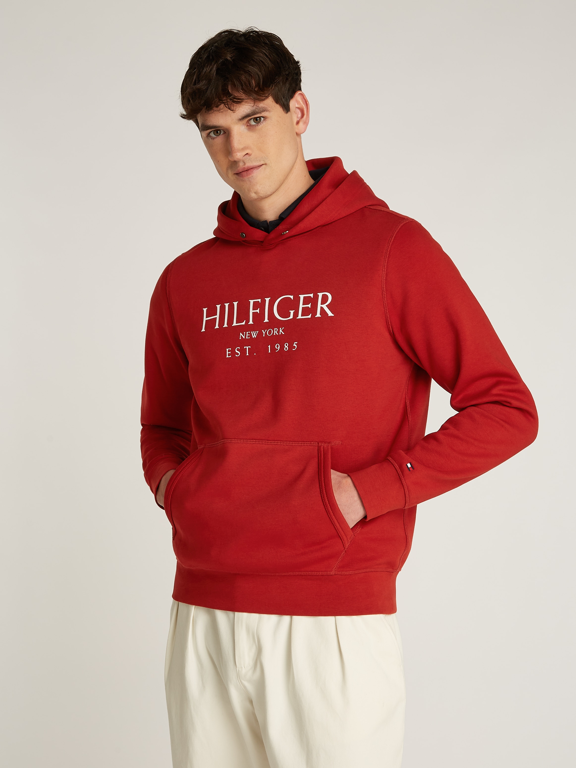 Tommy Hilfiger Hoodie »BIG HILFIGER HOODY«, mit kontrastfarbenen Print