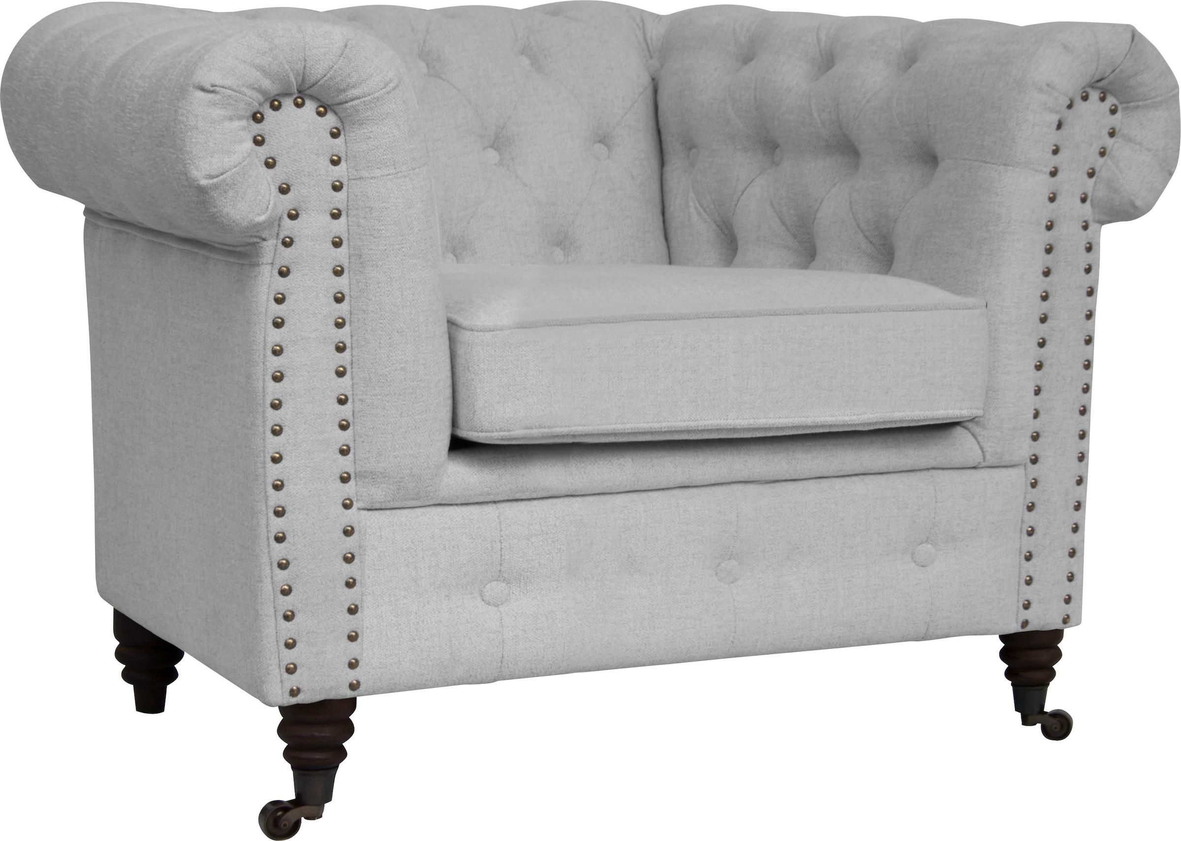 Home affaire Chesterfield-Sessel »Aarburg Sessel«, aufwändige Knopfheftung und Ziernägel im Chesterfield-Design