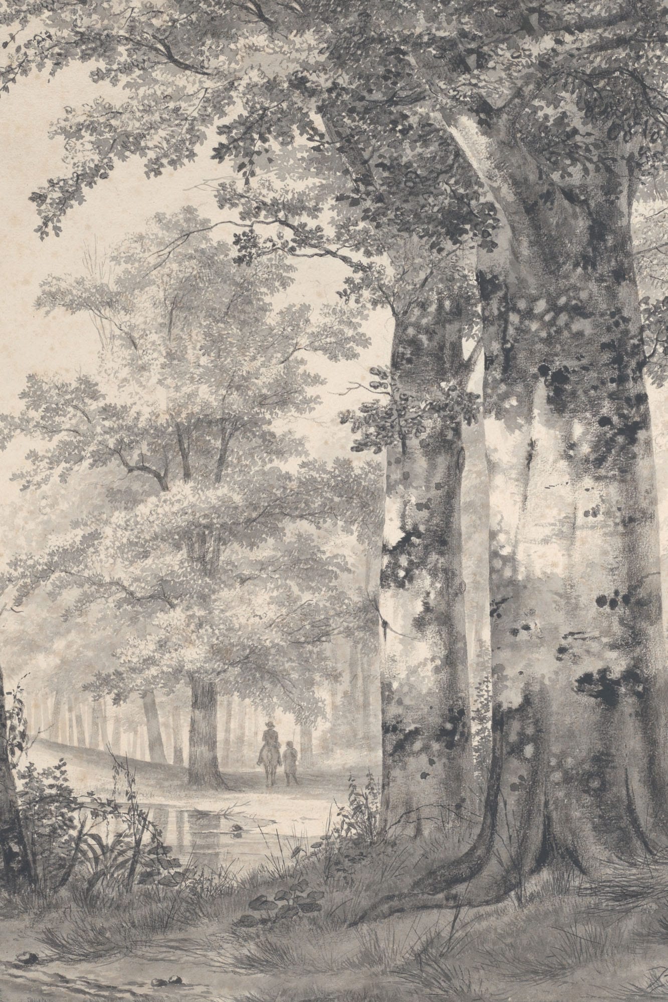 Art for the home Wandbild »Vintage Wald«, Landschaft-Landschaften, (1 St.), Wandteppich XL