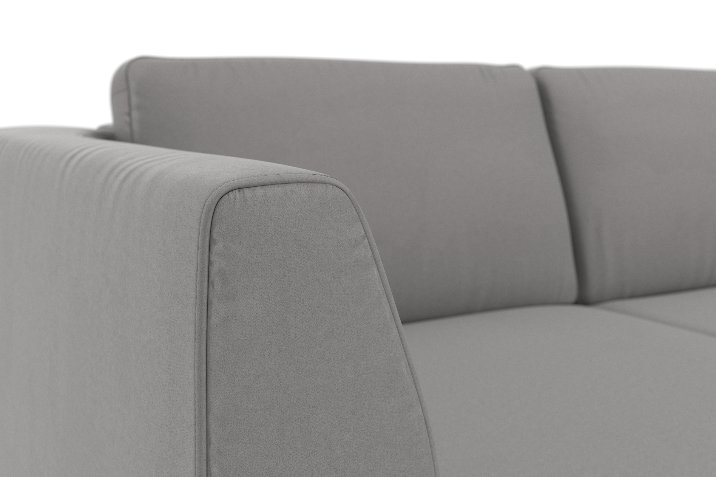sit&more Ecksofa »Olsen L-Form«, inklusive Sitztiefenverstellung, wahlweise mit Bettfunktion, 15cm hoch