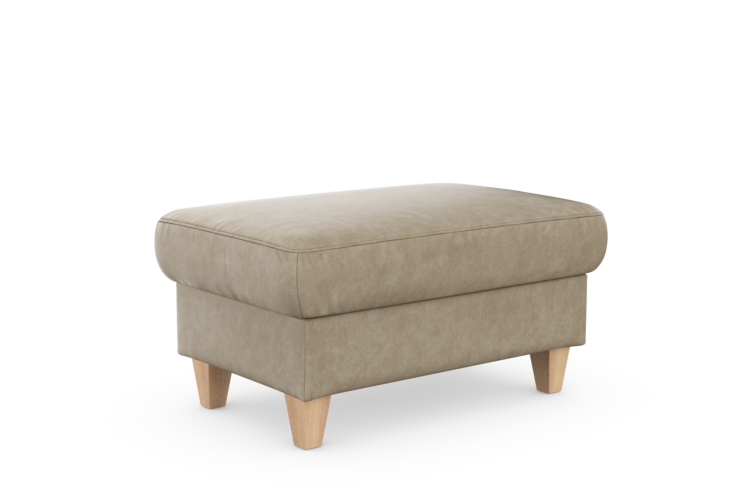 sit&more Stauraumhocker »Farö«, mit Stauraum und Federkern und naturfarbenen Füßen