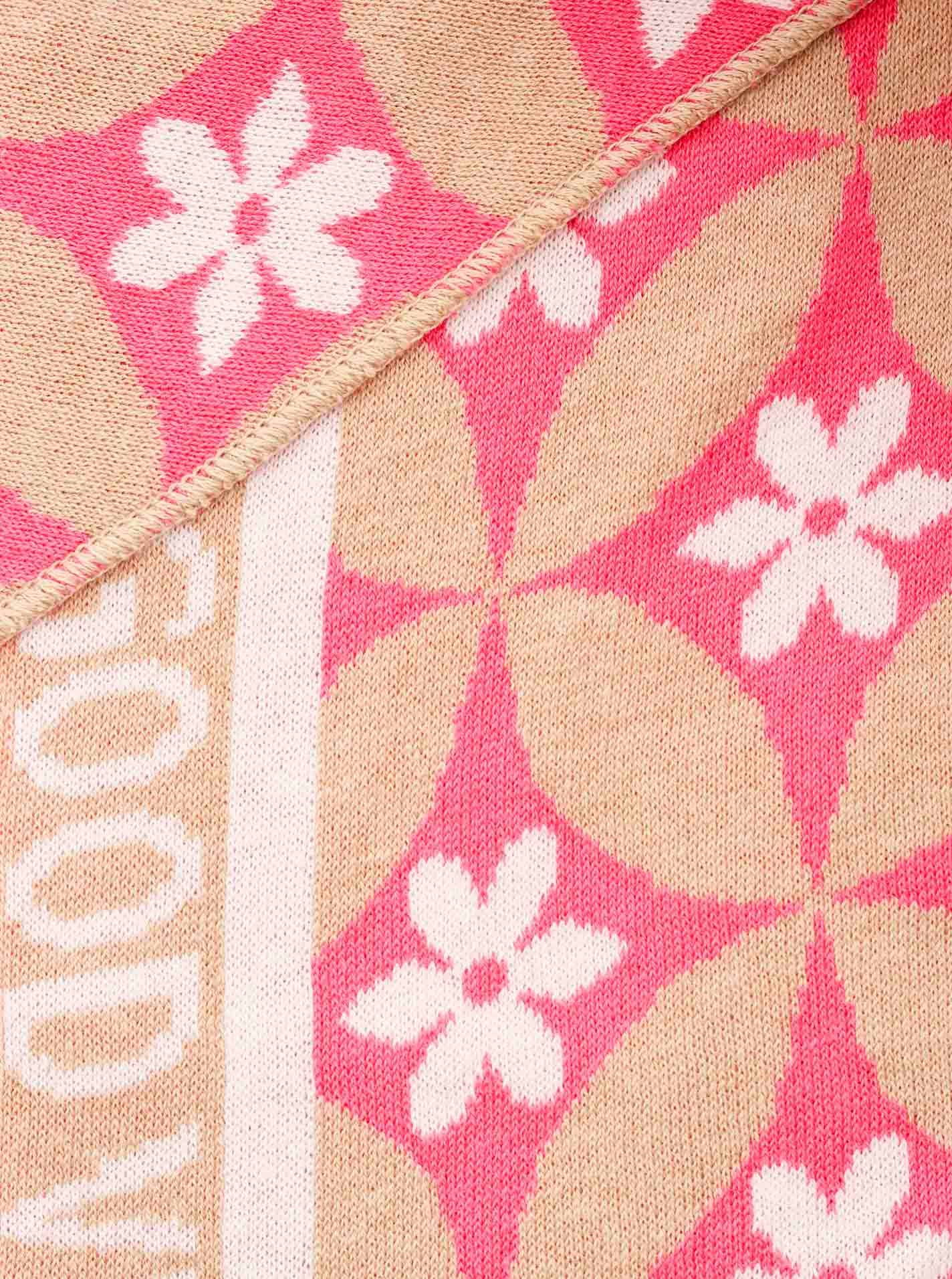 Zwillingsherz Dreieckstuch »"Luxury Vibes"«, Tuch mit Blumenmotiv und positiver Botschaft