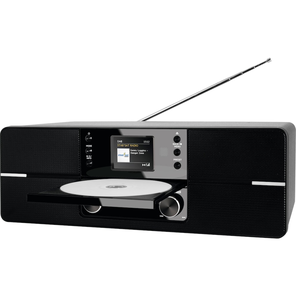 TechniSat Internet-Radio »DIGITRADIO 371 CD IR Stereoanlage-«, (Bluetooth-WLAN UKW mit RDS-Digitalradio (DAB+), mit DAB+, CD-Player, Bluetooth, Farbdisplay, USB