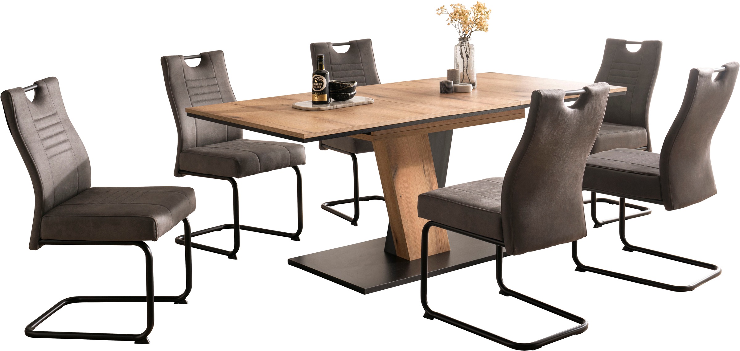 OTTO home Essgruppe »"Altona", Esstisch ausziehbar plus 6 Stühle, TOPSELLER günstig online kaufen