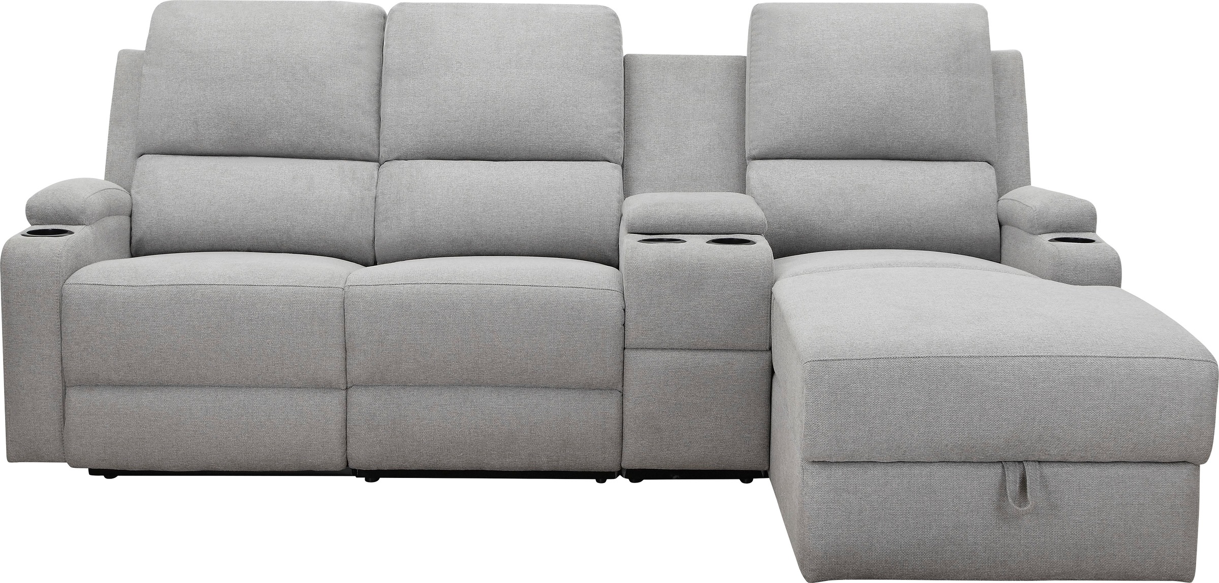 Home affaire Ecksofa »NAPORI Multimediasofa, 3er Kinosessel XXL, L-Form, 3 günstig online kaufen