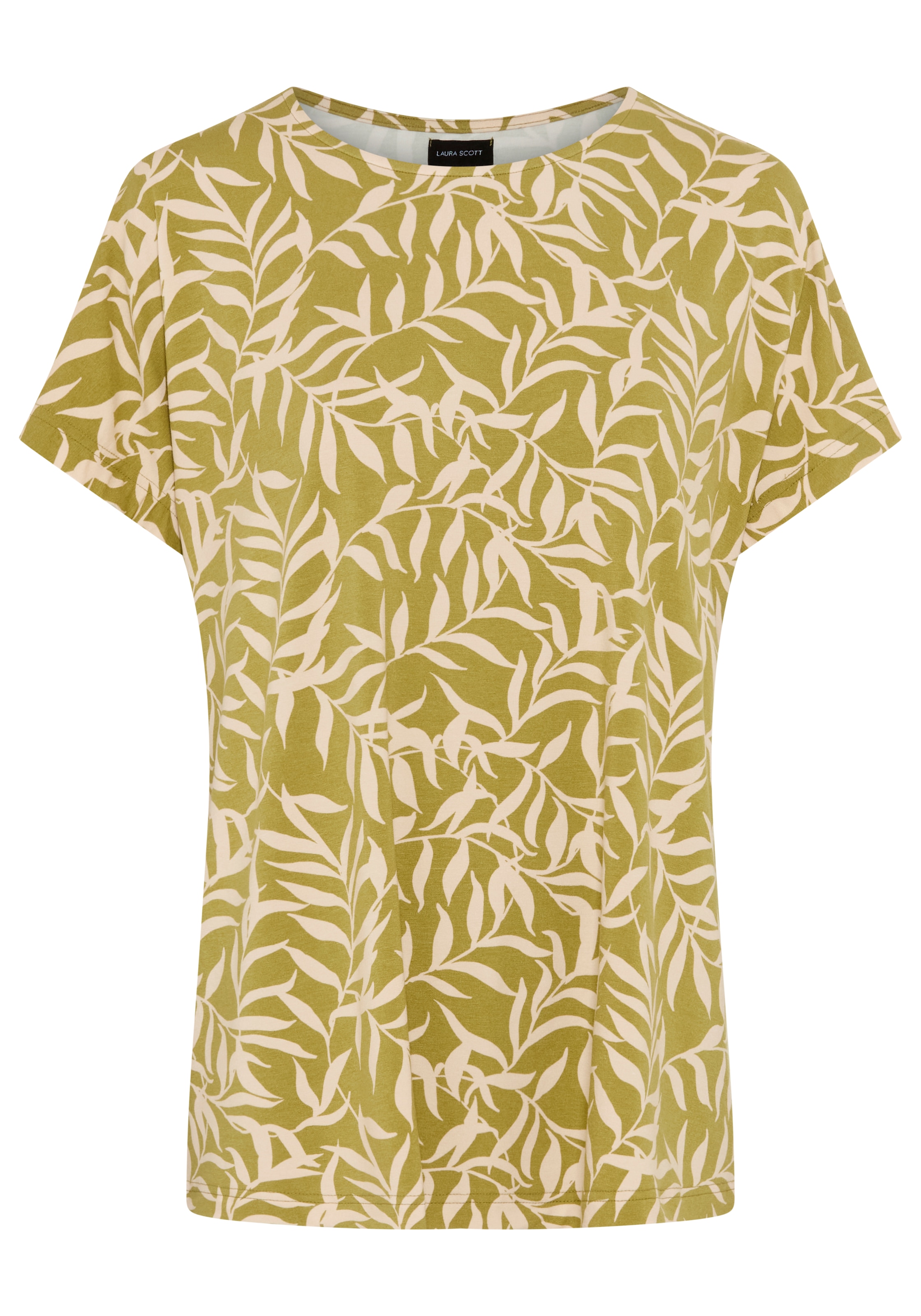 Laura Scott CURVE T-Shirt casual Stil, Figurumspielende Passform, geblümt