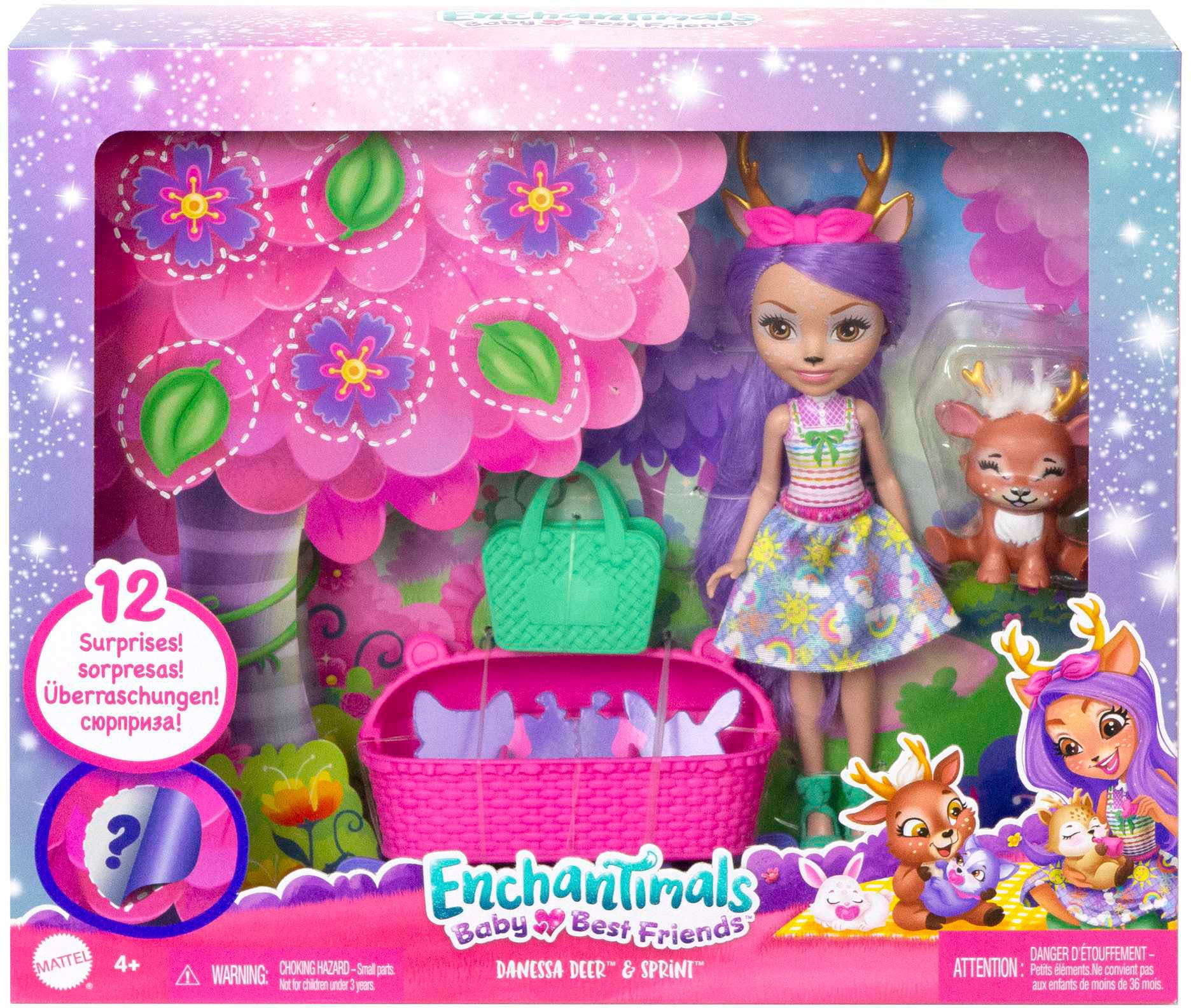 Enchantimals Minipuppe »Enchantimals Baby Best Friends, Danessa Deer & Sprint Figur«