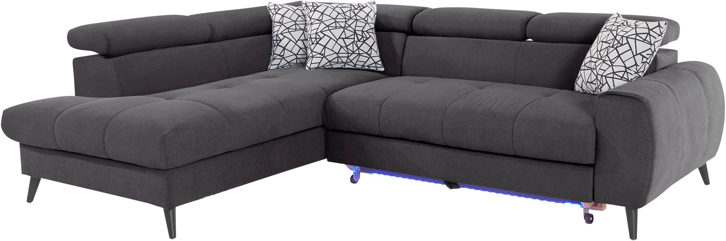 COTTA Ecksofa "Mia L-Form mit 3 Zierkissen", wahlweise mit Bettfunktion, Be günstig online kaufen