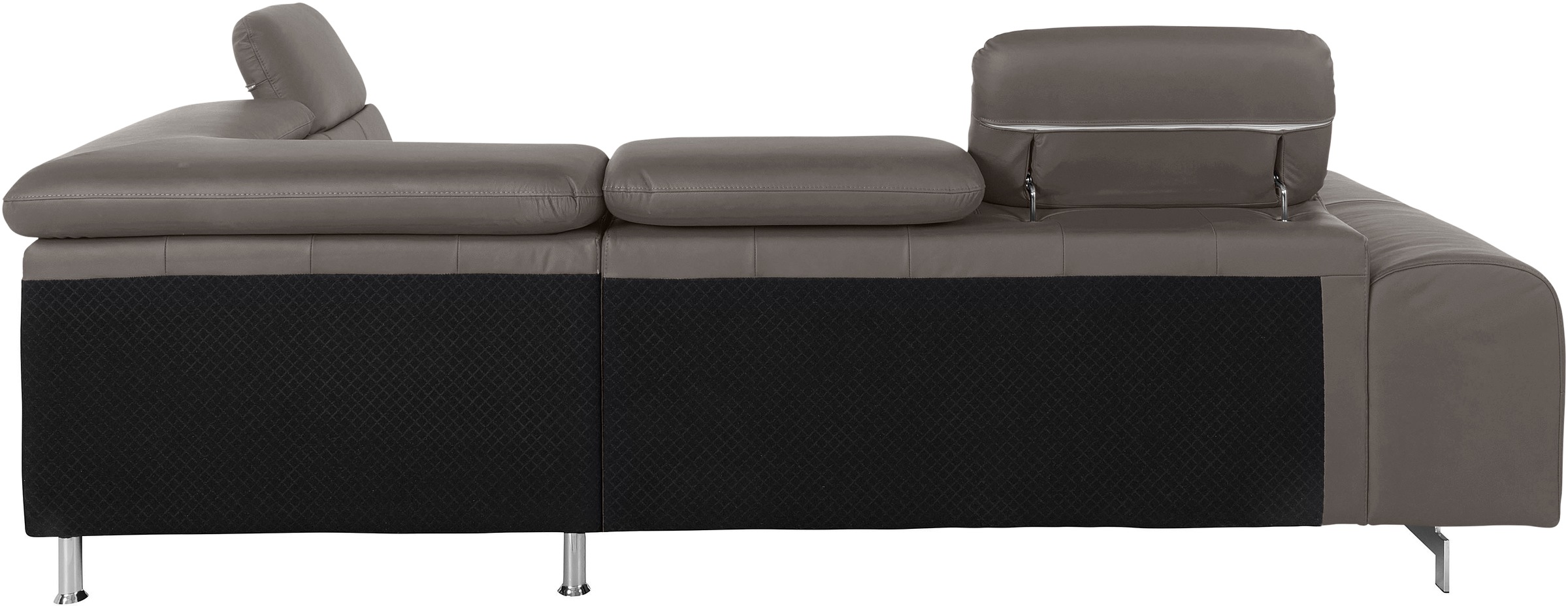 COTTA Ecksofa »Chef L-Form«, mit Kopfteilverstellung, edle Metallkufen, wahlweise mit Bettfunktion