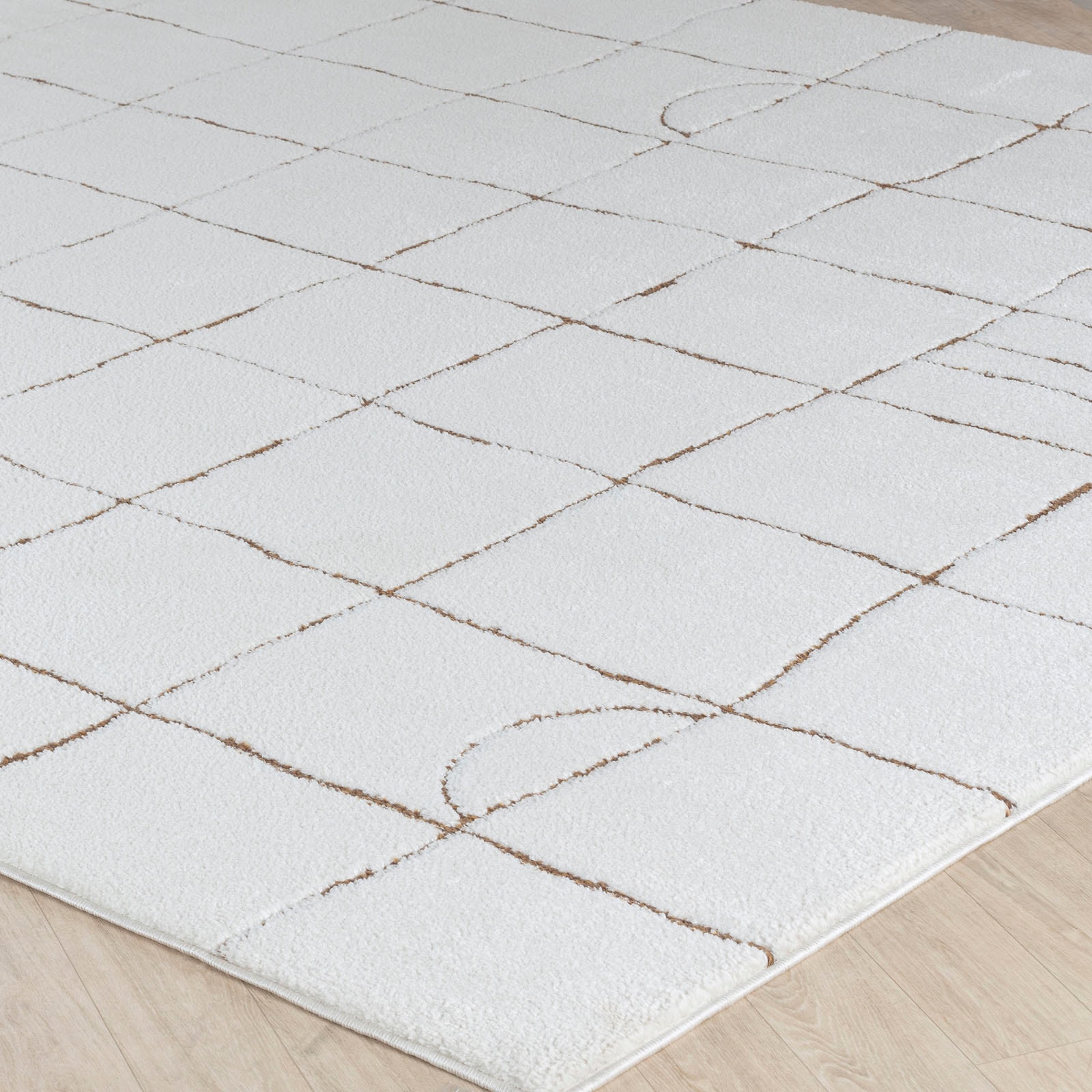 Livabliss Teppich »PRAGUE«, rechteckig, 14 mm Höhe, Skandi Design, Modern Boho Kurzflor Wohnzimmerteppich, Schlafzimmer