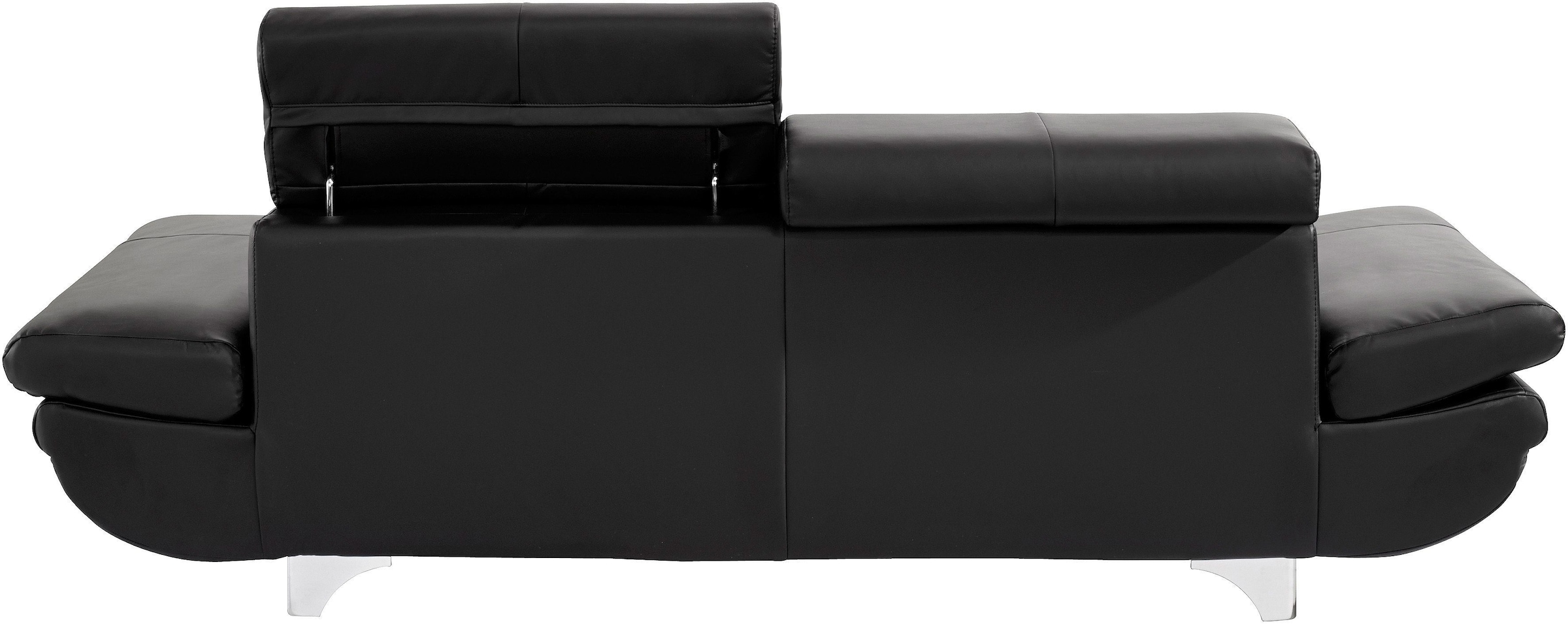 COTTA Polstergarnitur »Enterprise«, (Set), Set bestehend aus: 2-Sitzer mit Kopfteilverstellung & Hocker