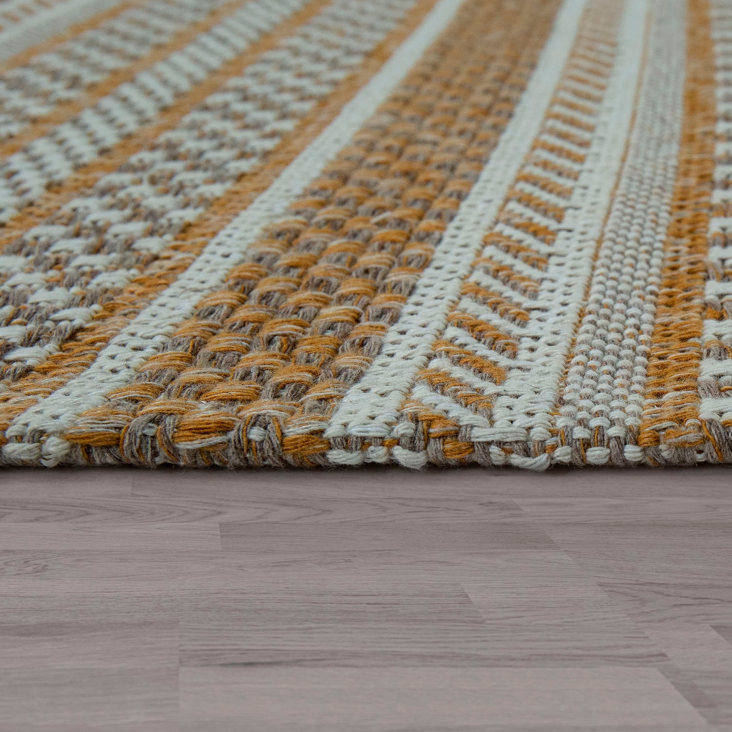 Paco Home Teppich »Varadero 464«, rechteckig, 4 mm Höhe, Flachgewebe, 3D-Design, Wohnzimmer