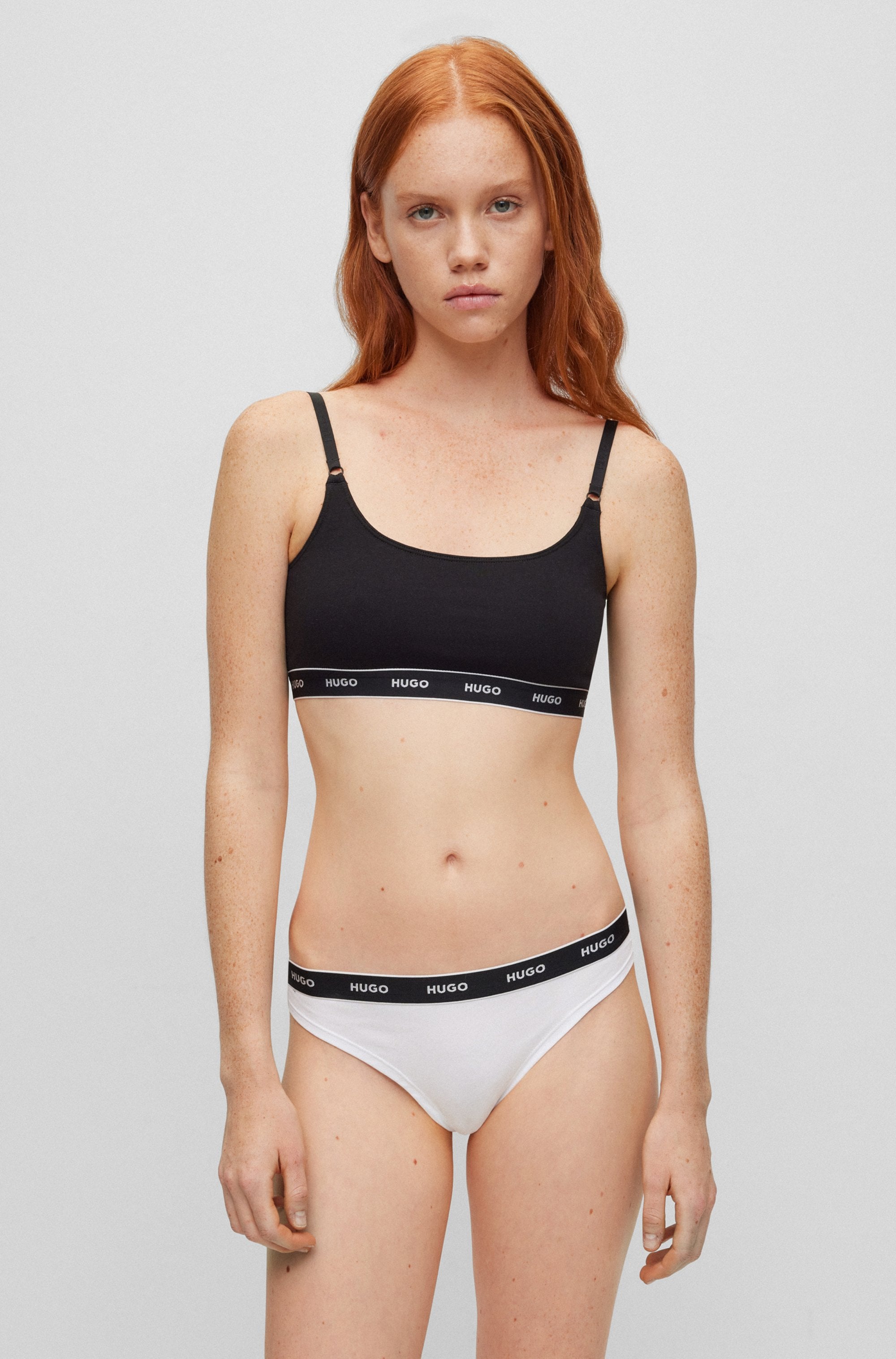 HUGO Underwear String »TRIPLET THONG STRIPE«, (3 St.), mit HUGO Logo-Elastikbund