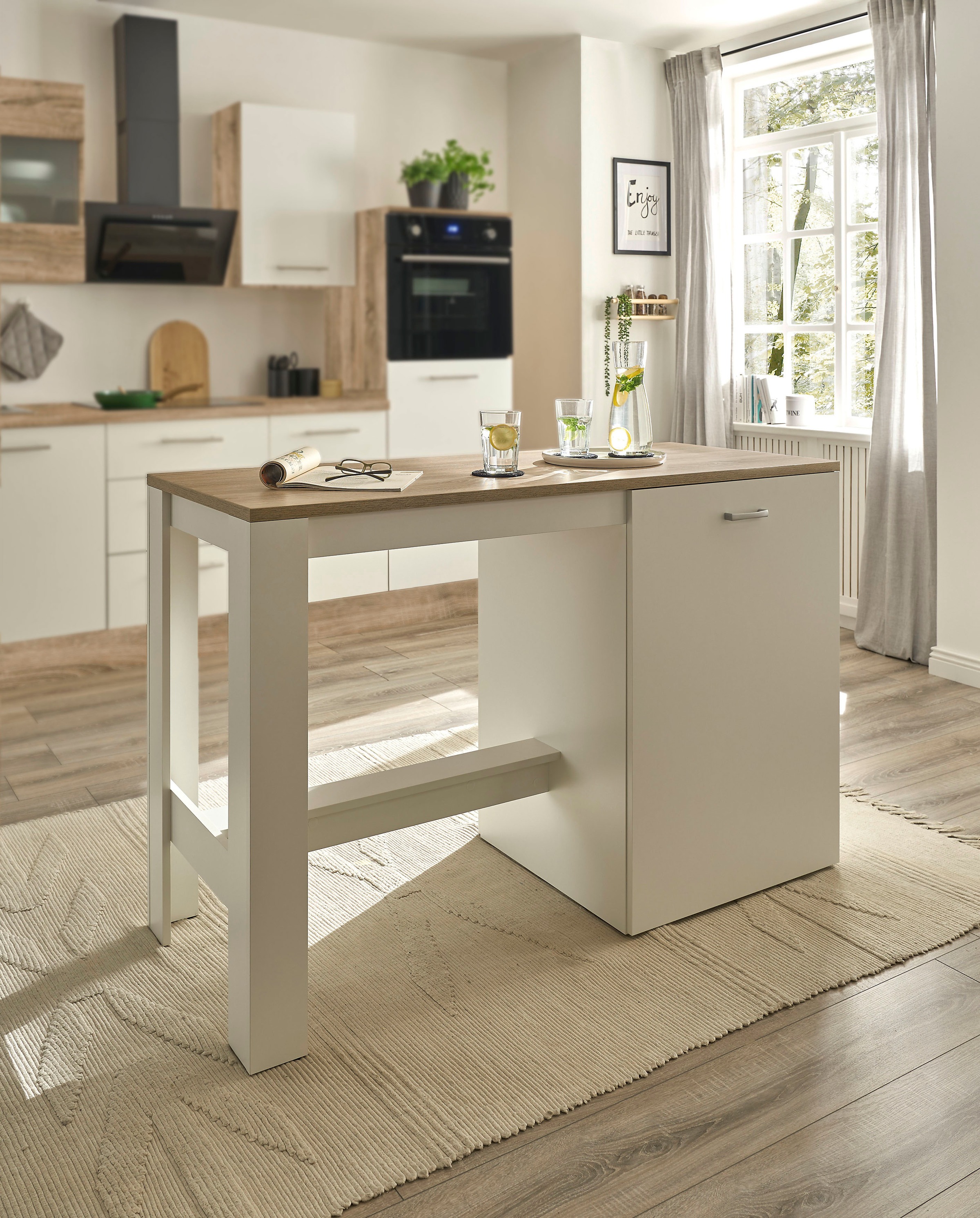 BASIC by Balculina Kücheninsel "Andy Kücheninsel" Breite 138 cm, Stauraum u günstig online kaufen