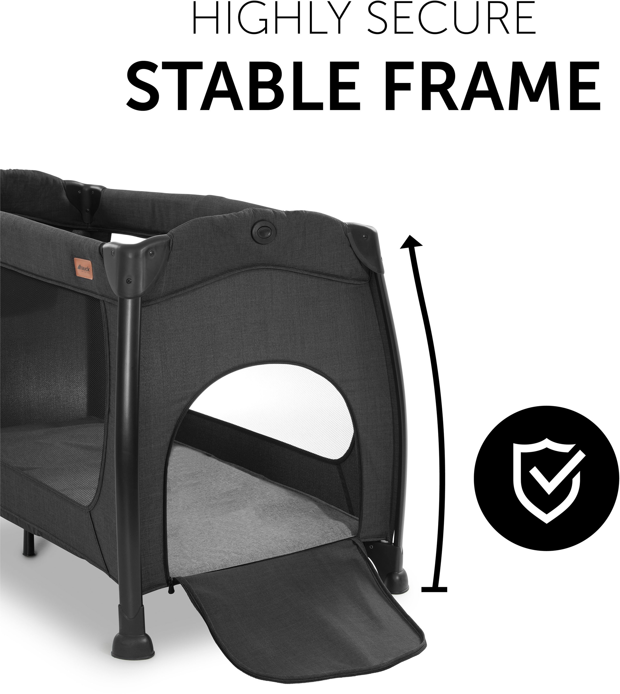 Hauck Baby-Reisebett »Play N Relax Center - melange black«, inkl. Transporttasche