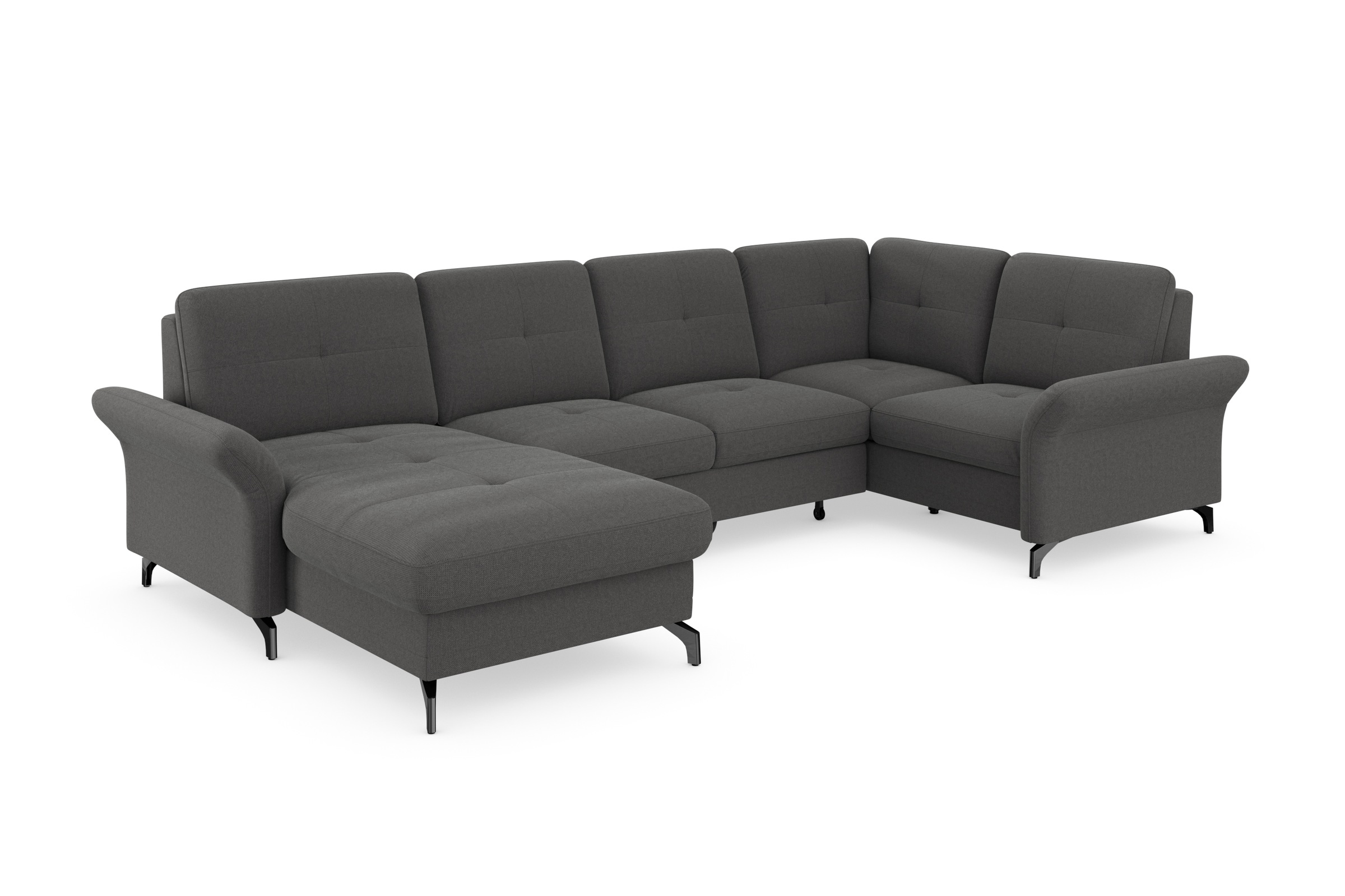 Home affaire Wohnlandschaft »Calando U-Form« wahlweise mit Bettfunktion, Be günstig online kaufen