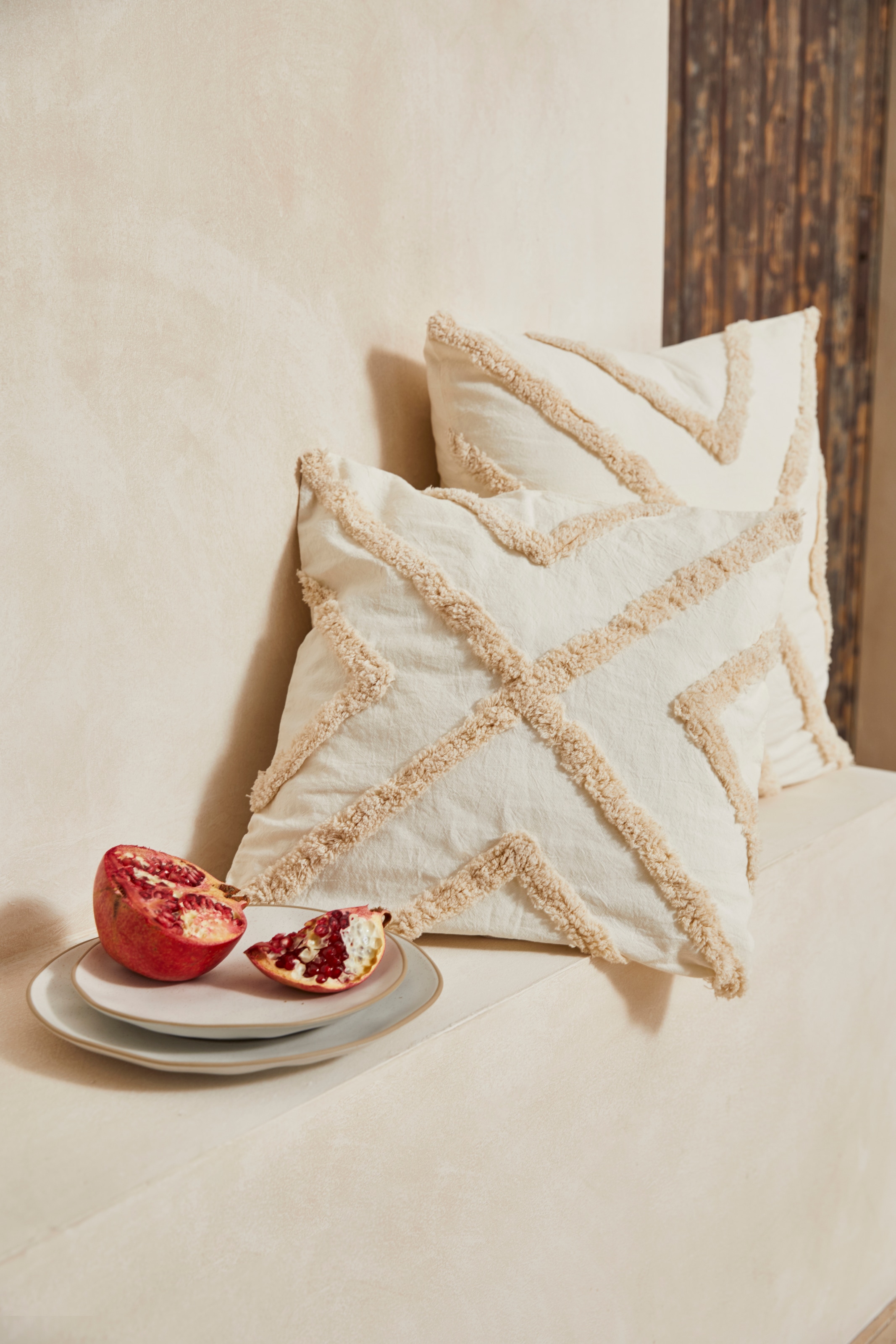 LeGer Home by Lena Gercke Dekokissen »Sidonie« 2-er Set, Hoch-Tief Design, Kissenhüllen ohne Füllung, zwei Größen