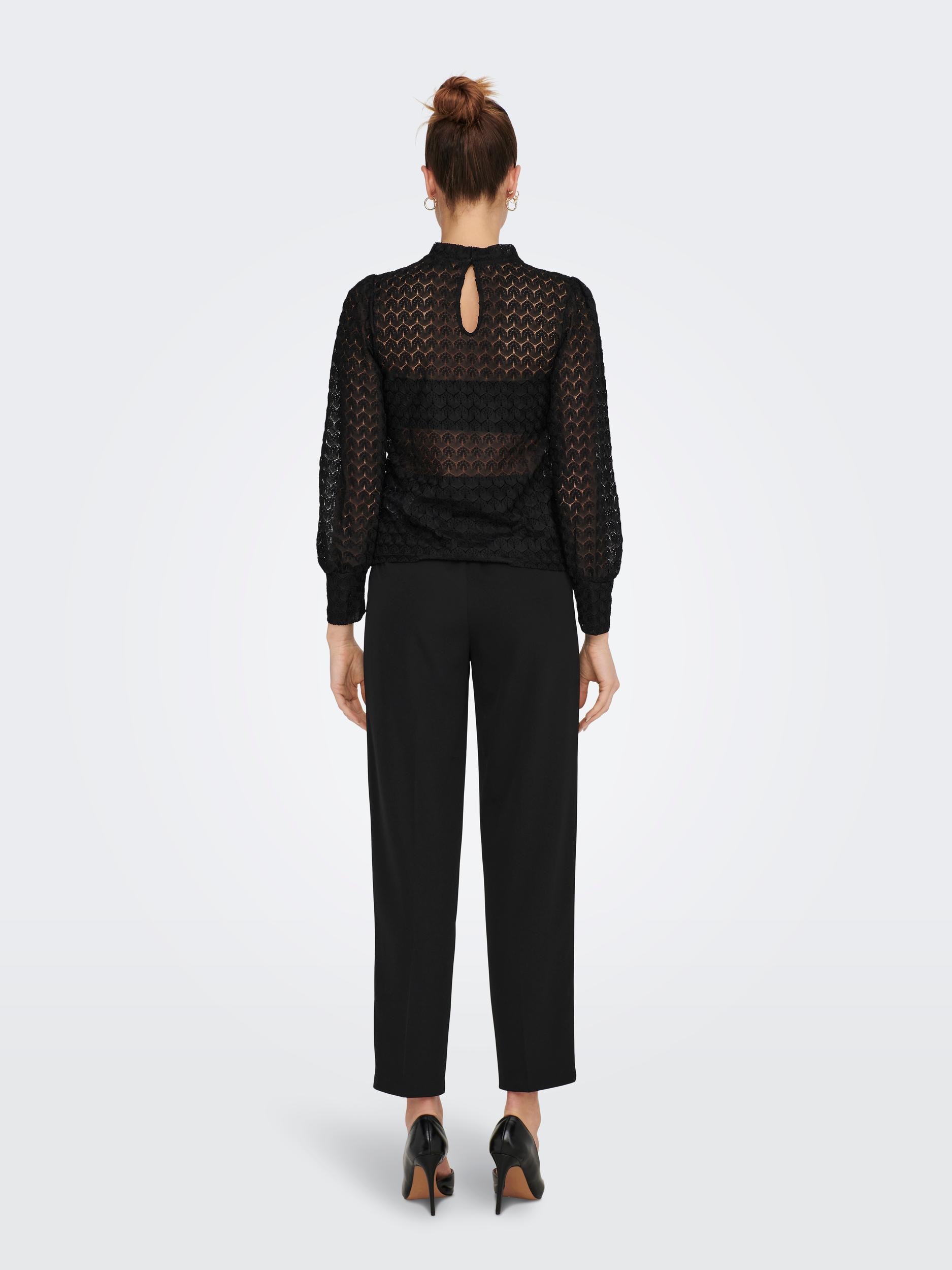 JDY Spitzenshirt »JDYAVERY L/S LACE TOP JRS NOOS«