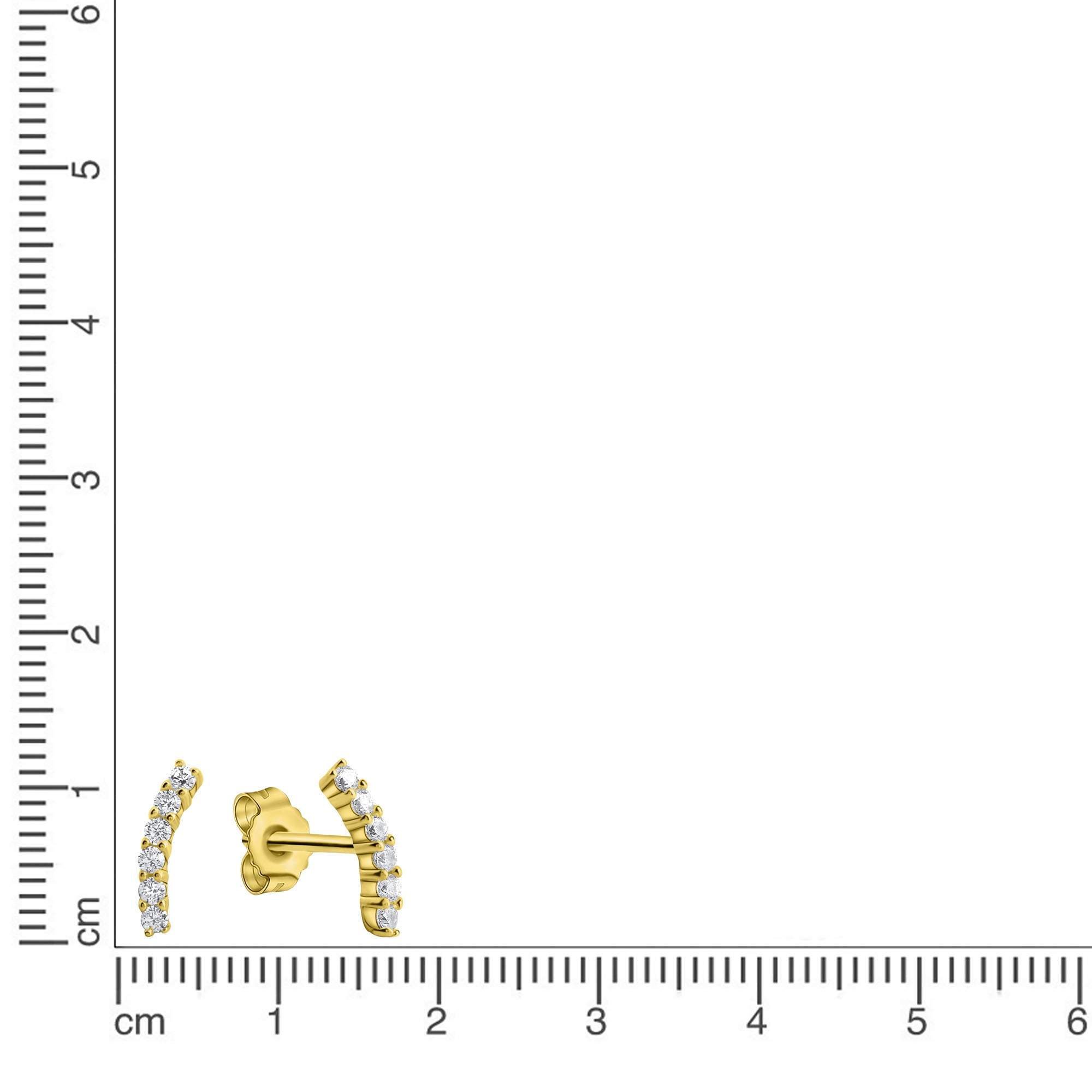Firetti Paar Ohrstecker »Schmuck Geschenk Gold 375 Ohrschmuck Ohrringe«, mit Zirkonia (synth.)