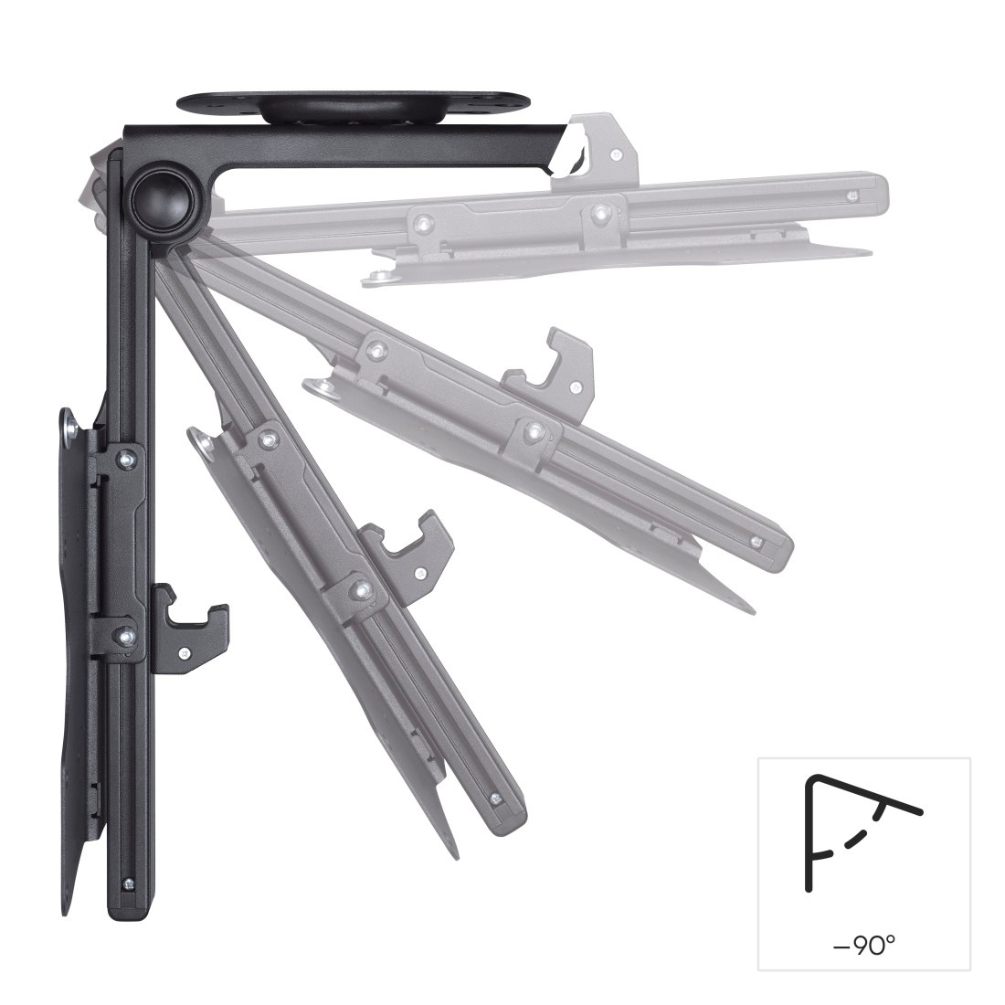 Hama TV-Deckenhalterung »Halterung, schwenkbar, neigbar, ausziehbar von 94 - 191 cm (37" - 75")«, bis 117 cm Zoll, max. 45 kg, 43", 50", 55", 65"