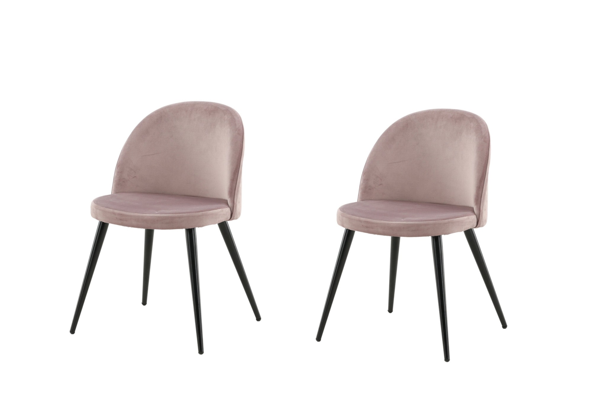 Venture Home Esszimmerstuhl »Velvet, 2er-Set Esszimmerstühle in Meerblau-Samt, 150 kg belastbar« () 2 Stk.Polsterstuhl, weicher Bezug, Metallbeine, abgerundet