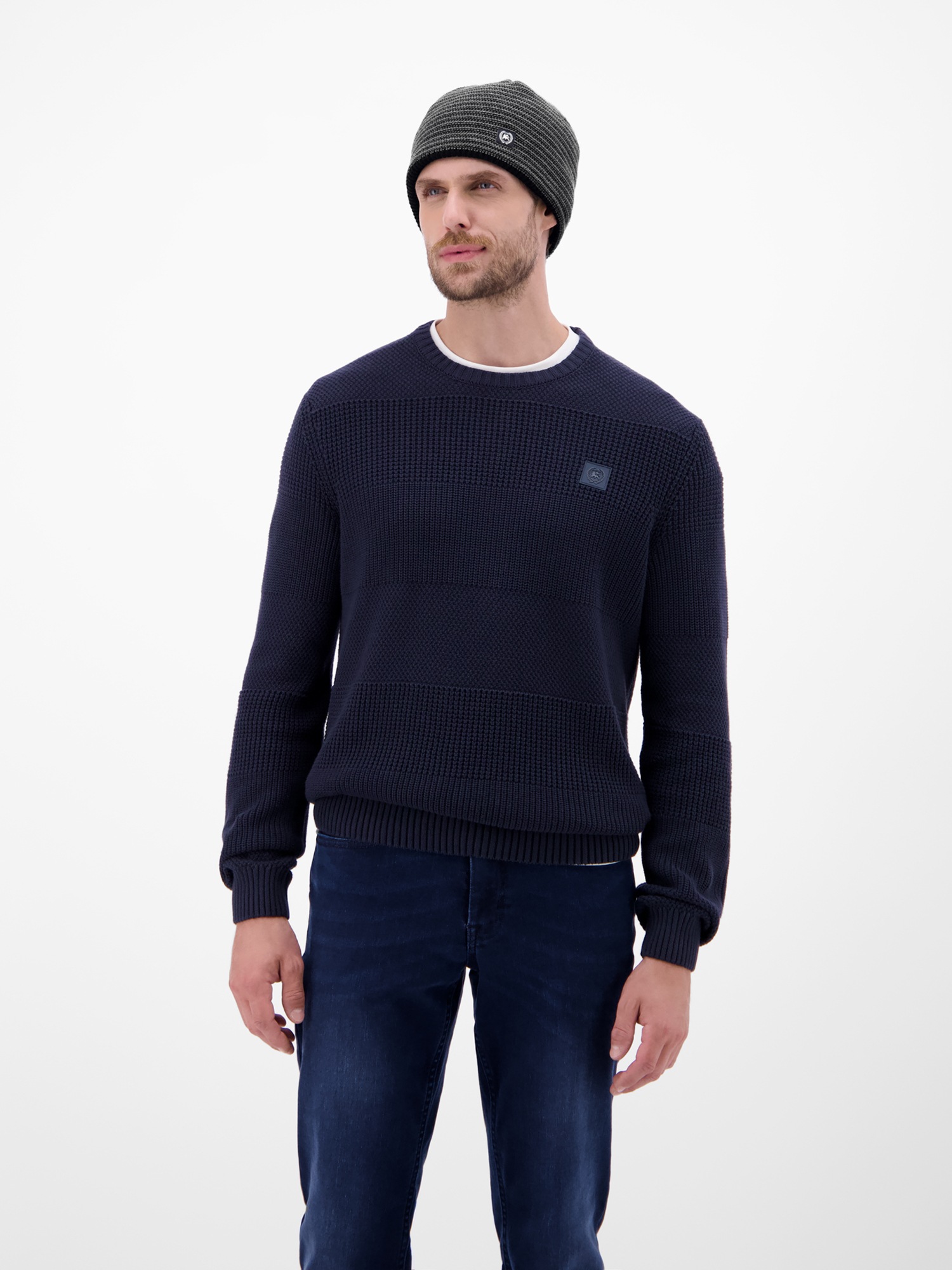 LERROS Skimütze »LERROS Teddy-gefütterte Strickmütze, gestreift«