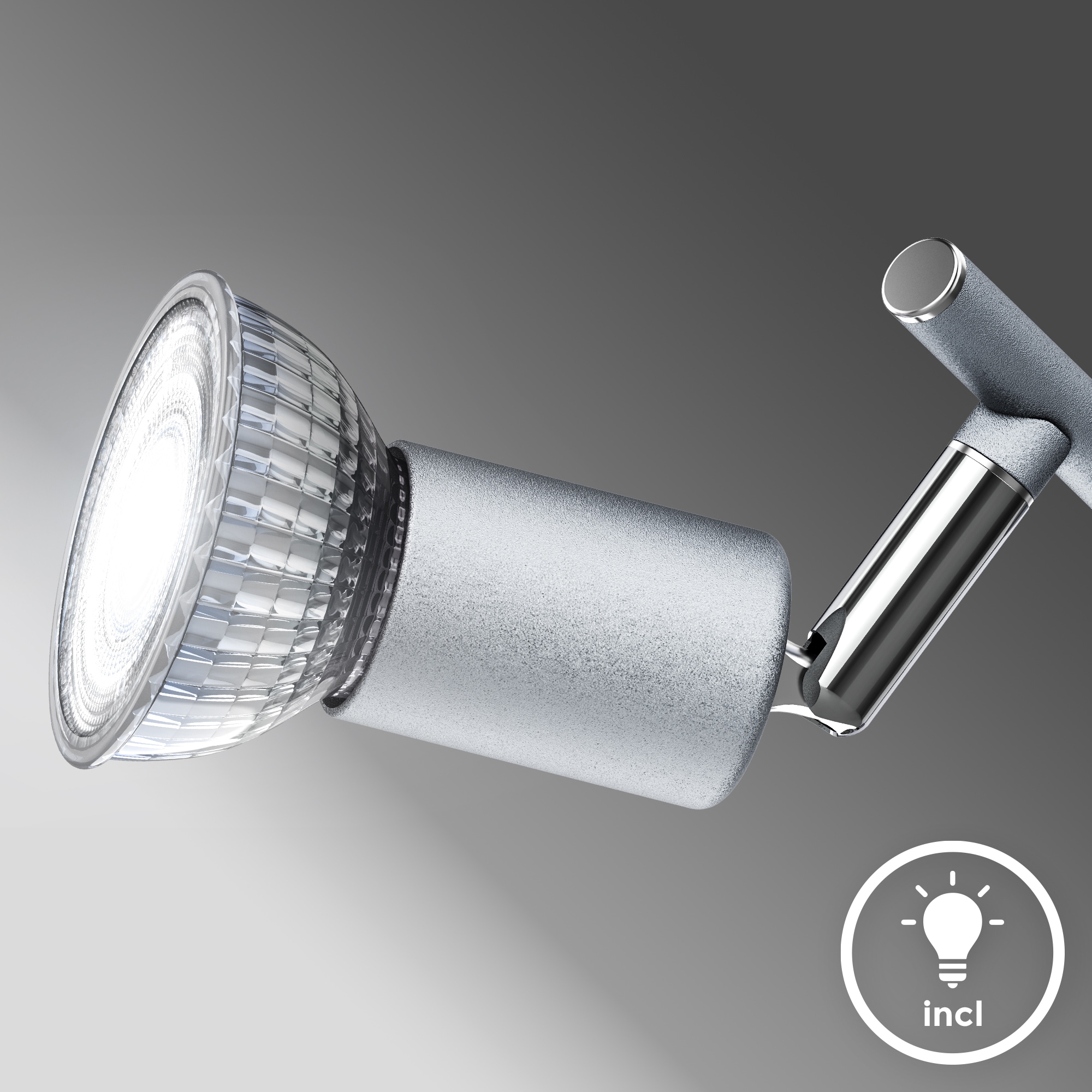 B.K.Licht Deckenleuchte, 3 flammig, Leuchtmittel GU10 | LED wechselbar, 3-flammiger LED Deckenspot, dreh-, schwenkbar, IP20, neutralweiß