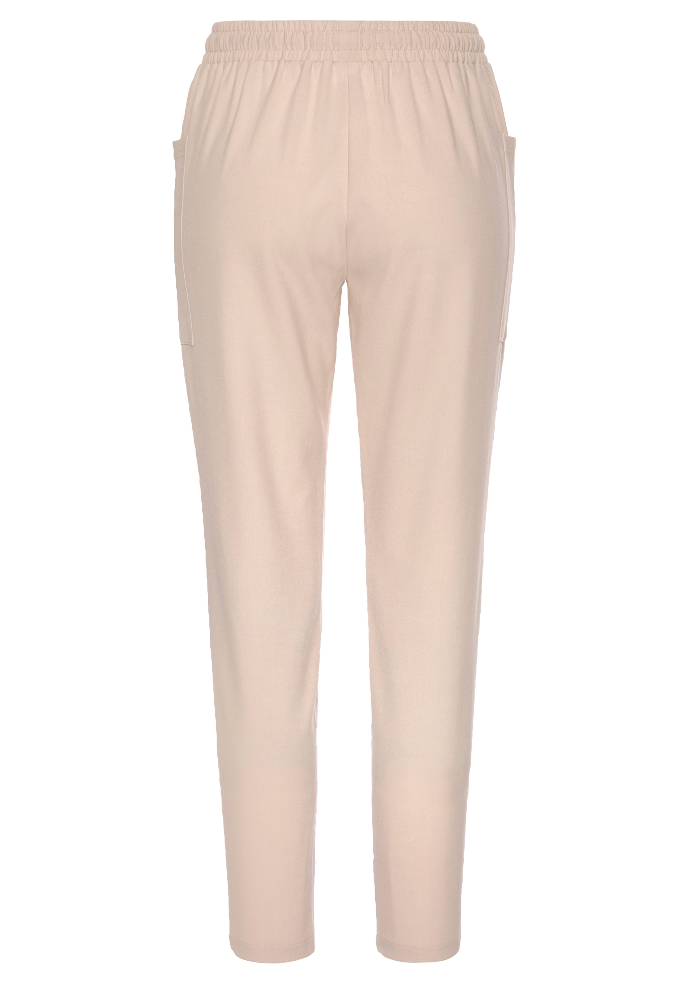 LASCANA Schlupfhose, mit aufgesetzten Taschen am Bein, Jerseyhose, sportlich-elegant