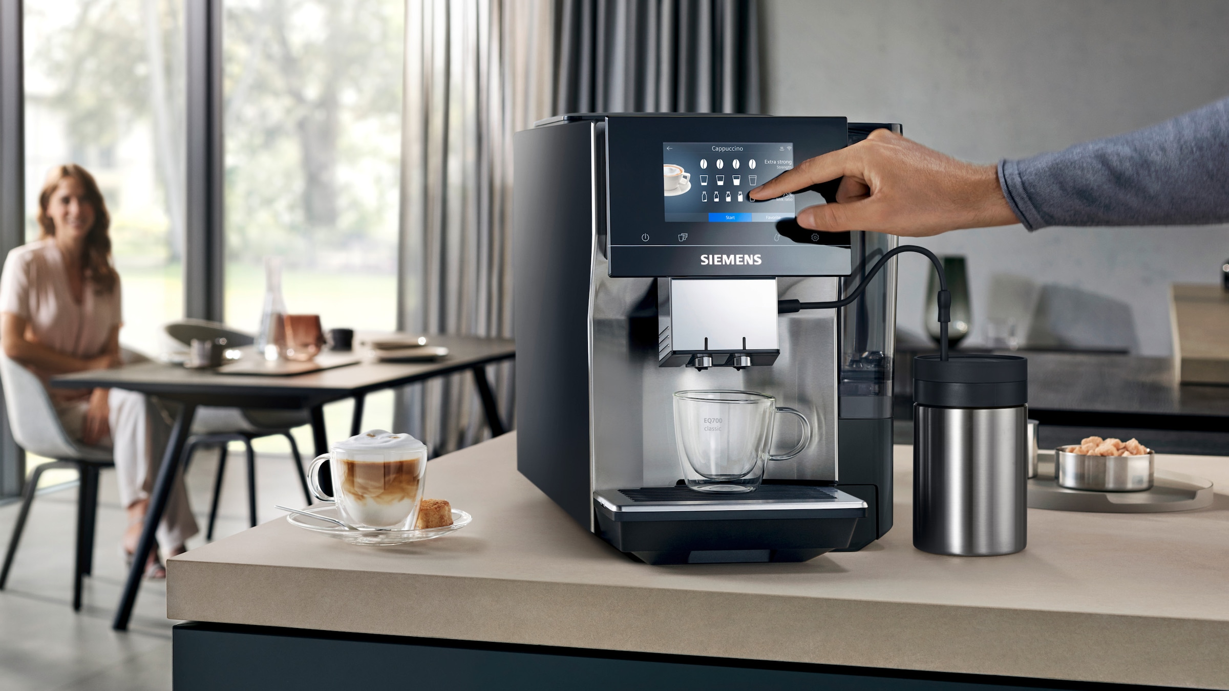 9. Bild von SIEMENS Kaffeevollautomat »EQ700 classic TP715D01, Cold Brew, intuitives 5" TFT-Display, App«, aromaSelect, 10 Favoriten, autom. Dampfreinigung, morning haze