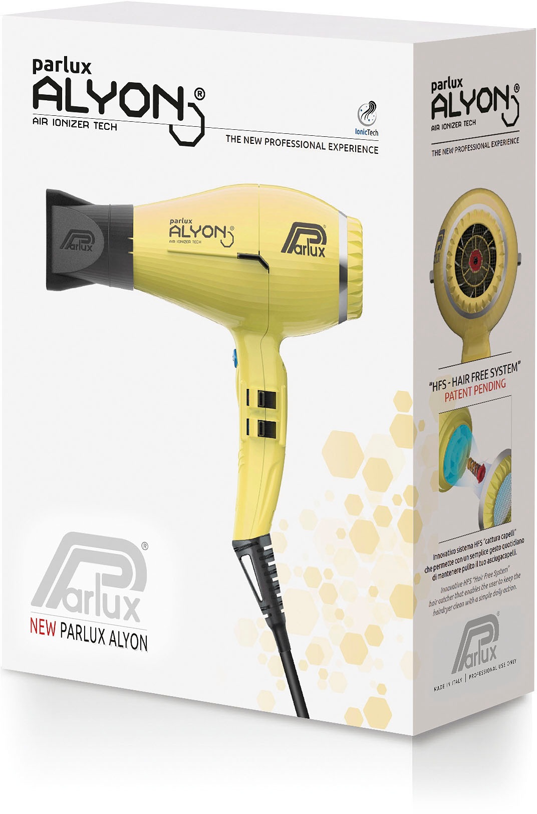 Patentiertes System) Alyon »Parlux Ionic«, Parlux Haartrockner Free HFS (Hair Reinigungssystem 2250 W,