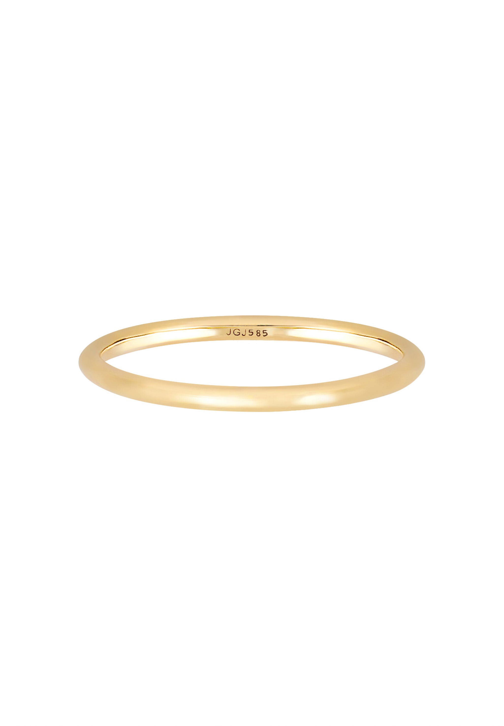 Elli Premium Fingerring »Bandring Ehering Trauring Hochzeit 585er Gelbgold«