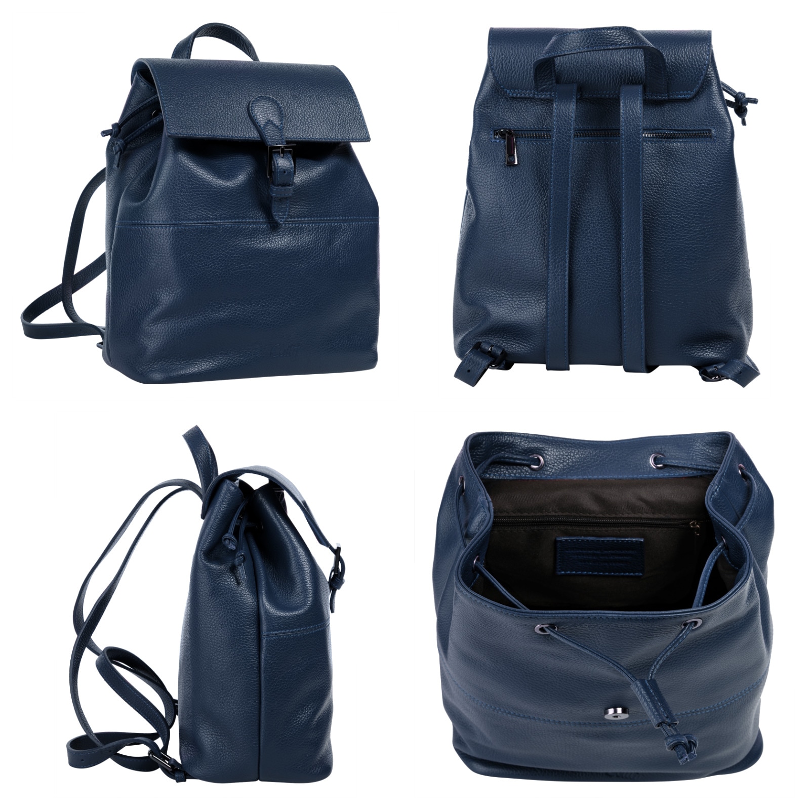 Cluty Cityrucksack, echt Leder, Made in Italy