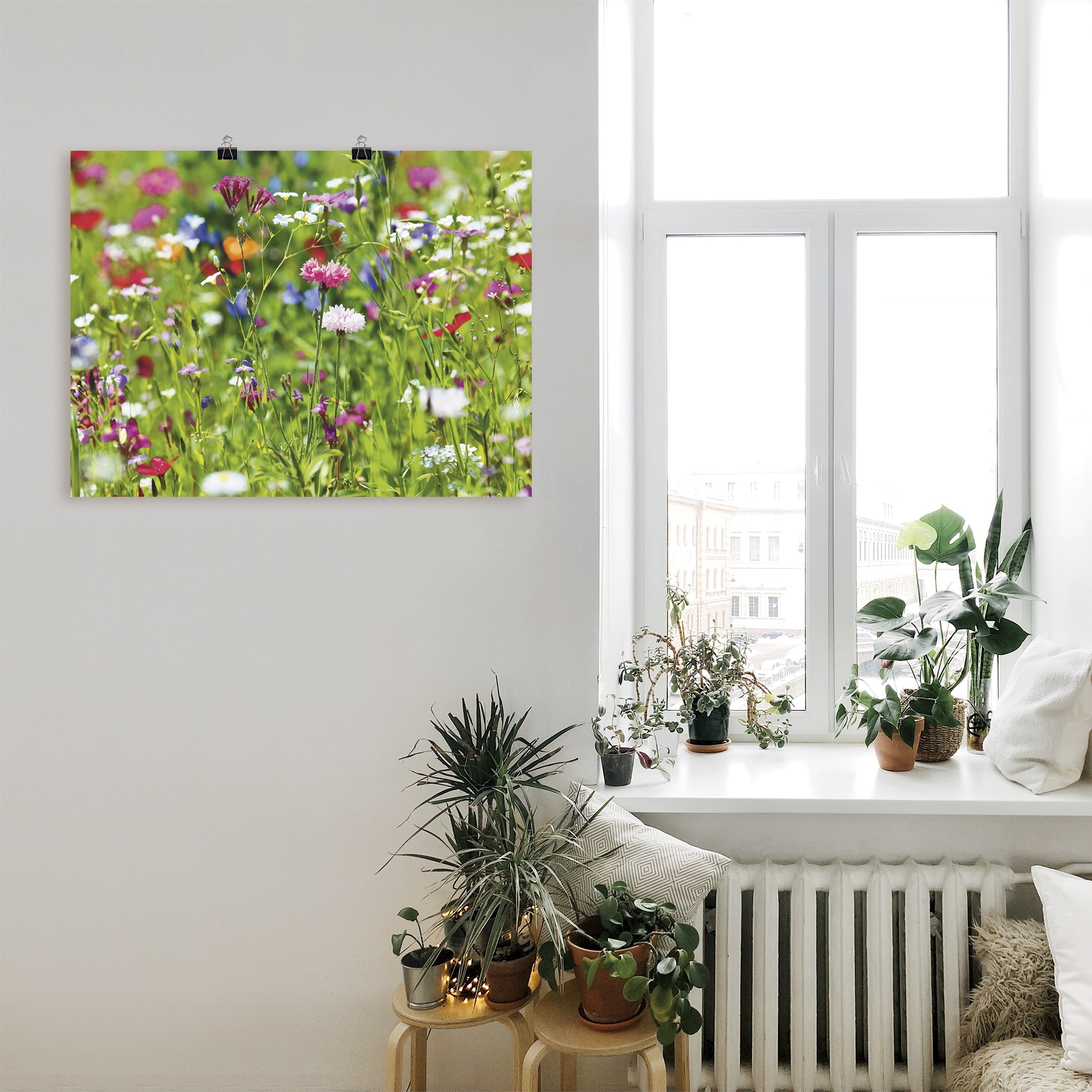 Artland Wandbild »Blumenwiese I«, Blumenwiese, (1 St.), als Leinwandbild, P günstig online kaufen