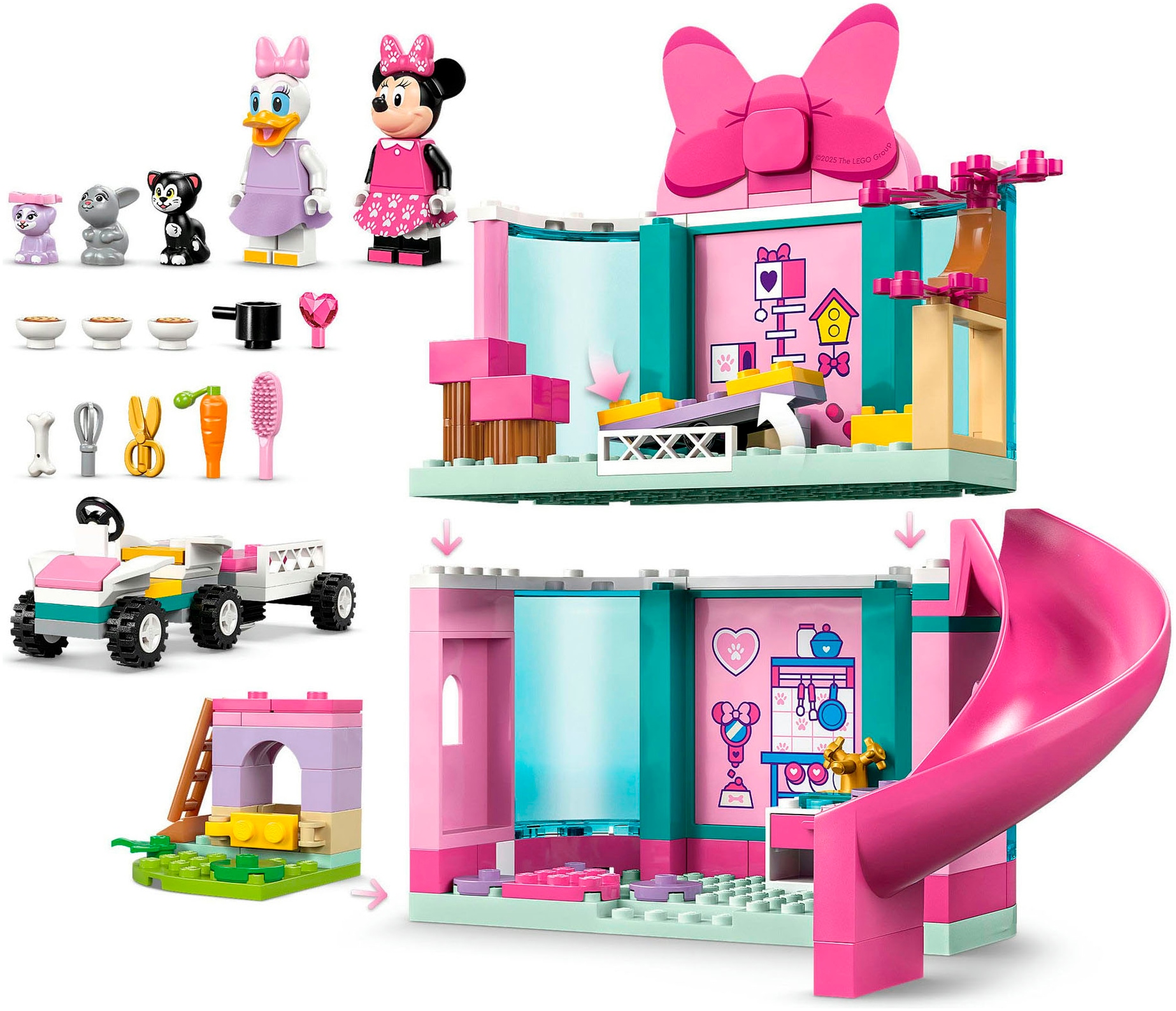 LEGO® Konstruktionsspielsteine »Minnies Tierhotel (43274), LEGO Disney Classic«, (161 St.), Made in Europe