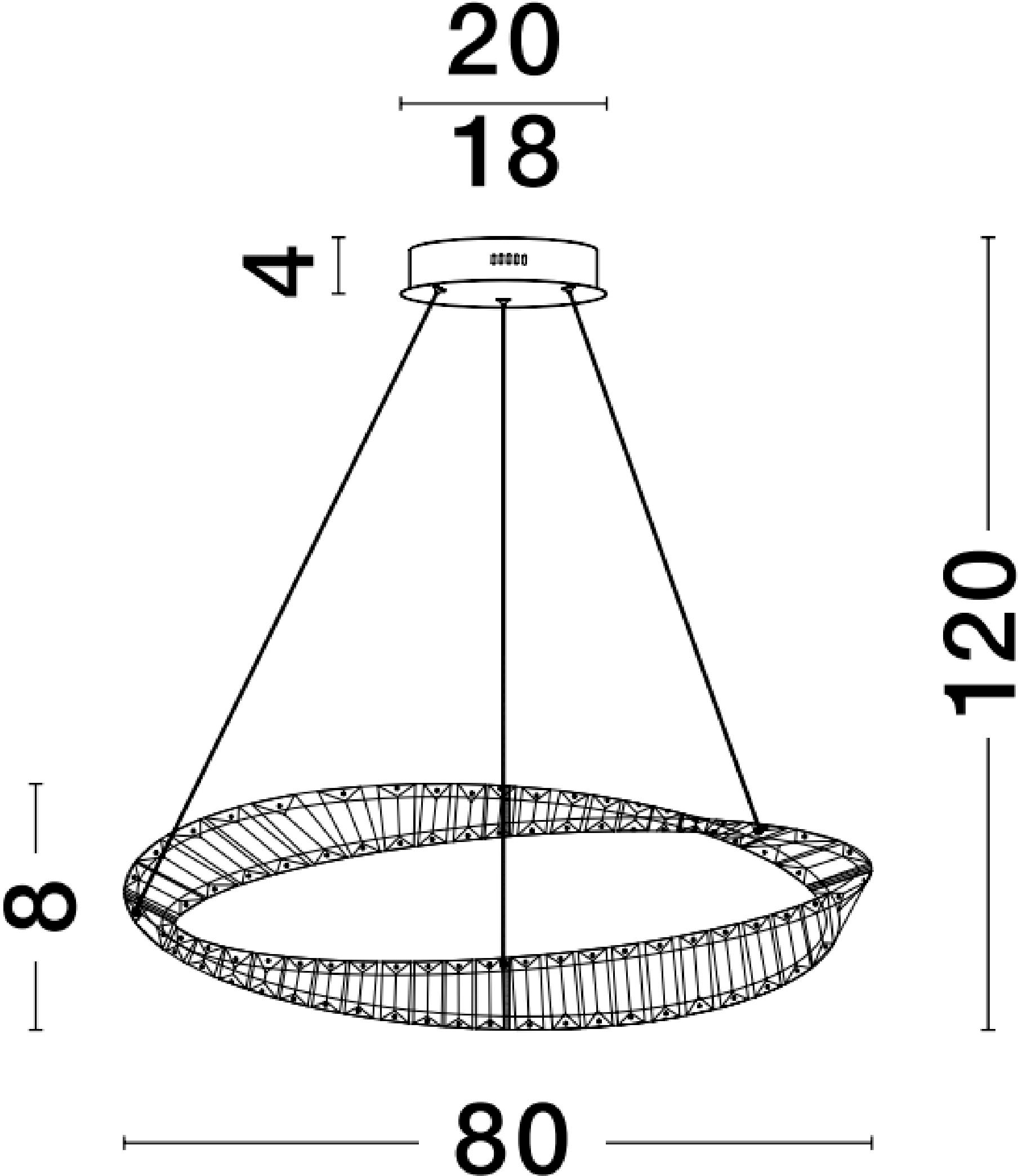 Nova Luce LED-Hängeleuchte »AURELIA«, 1 flammig, Leuchtmittel LED-Modul | LED fest integriert